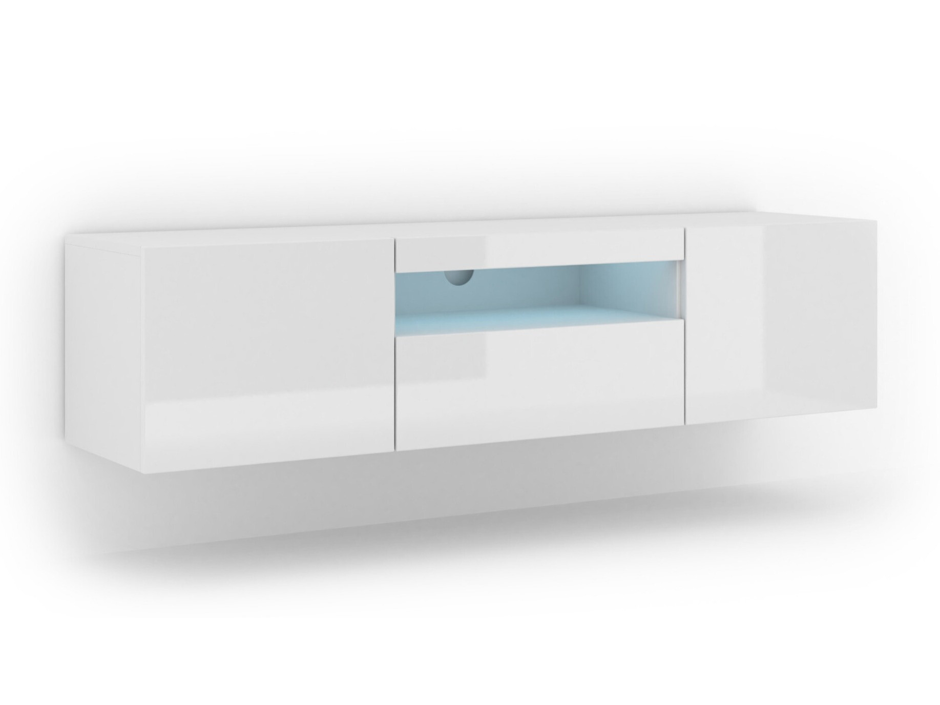 TV-alus Morteo 103 (Valge + Läikiv valge)