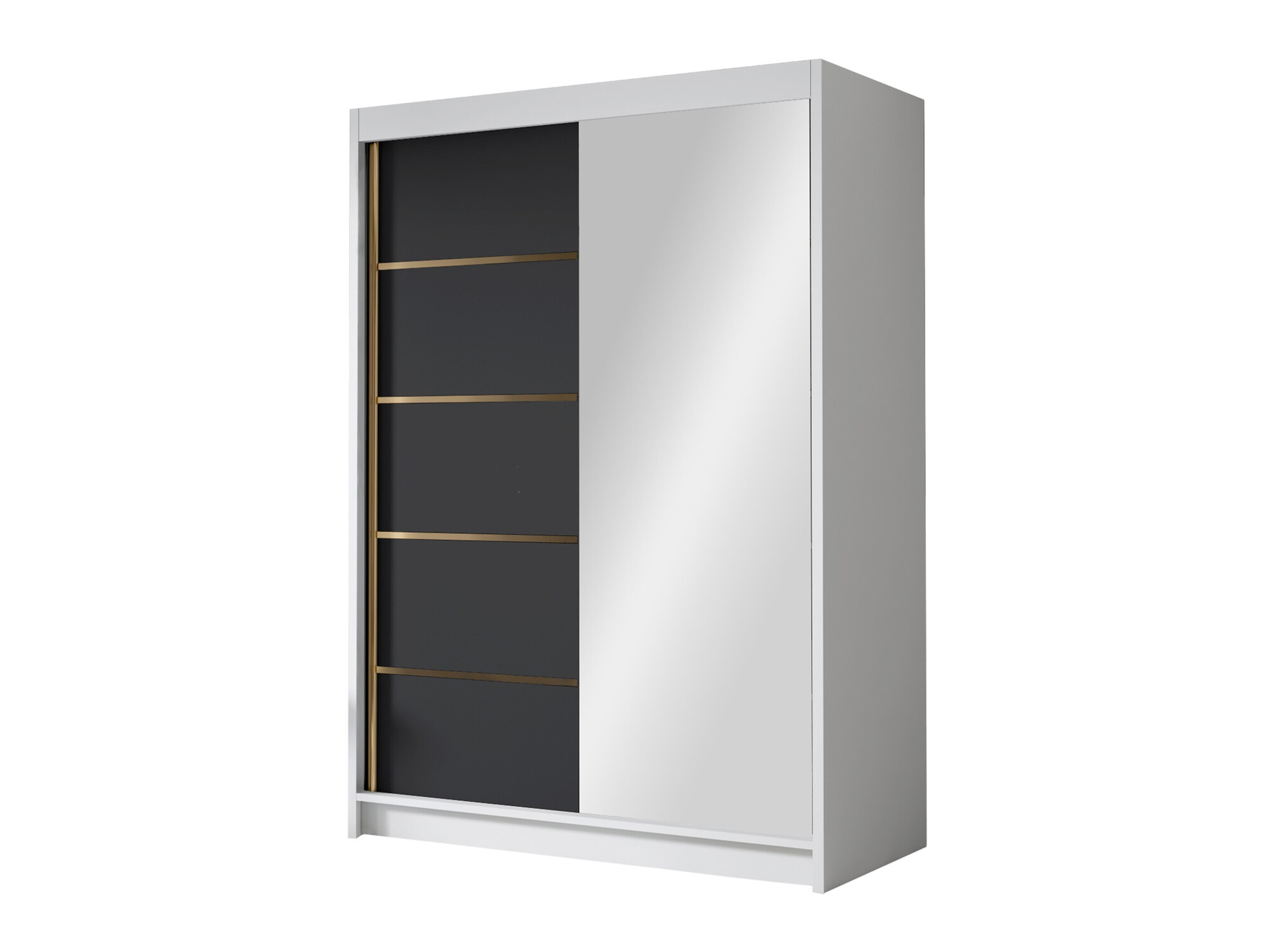 Riidekapp Closico 188 (Valge + Must)