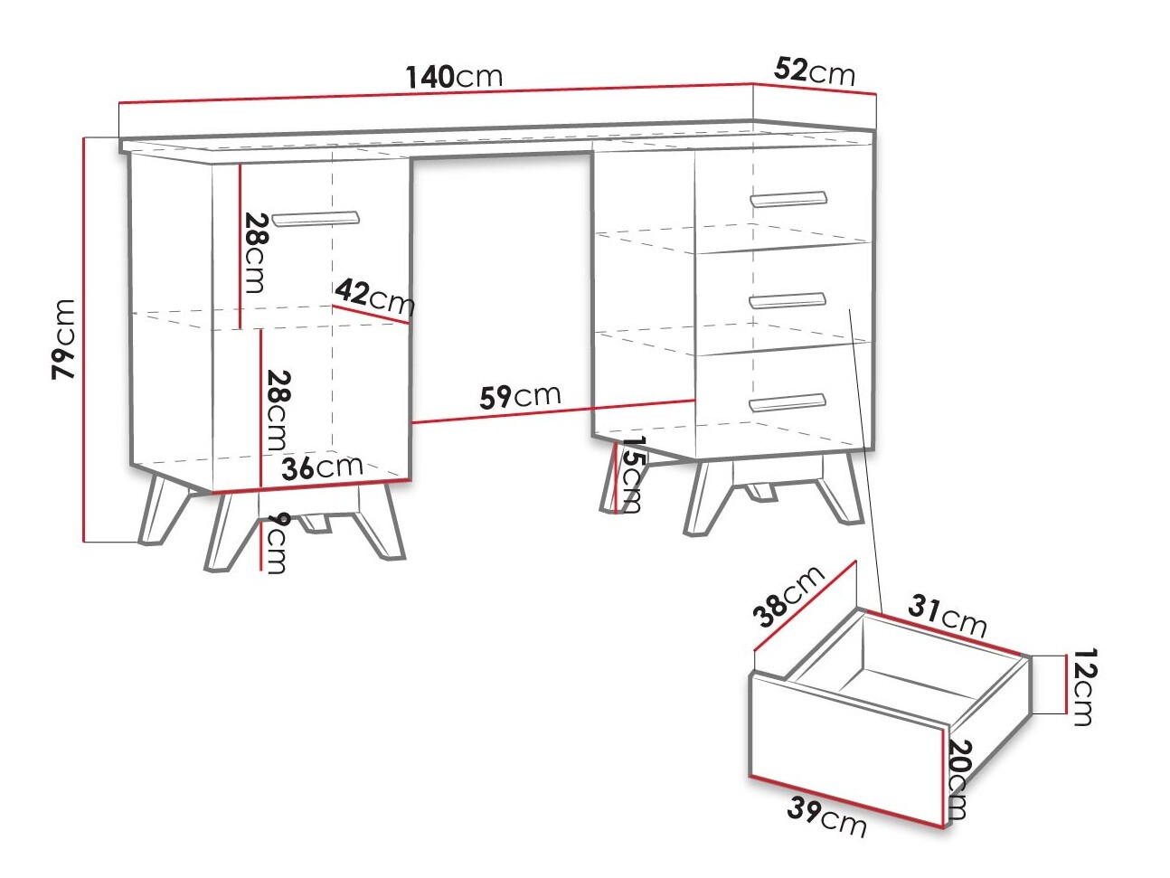 Kirjutuslaud Sorvera 109