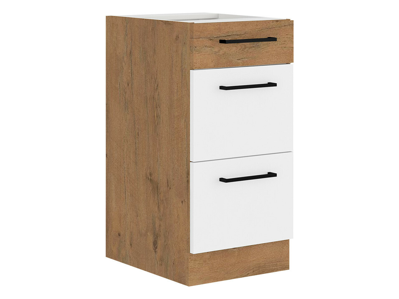 Sahtlitega moodulkapp Wood White 139