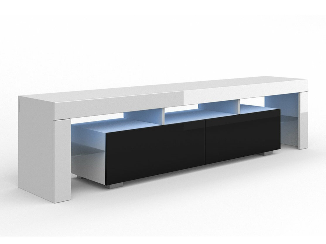 TV-alus Buffalo 169 (Valge + Läikiv must)