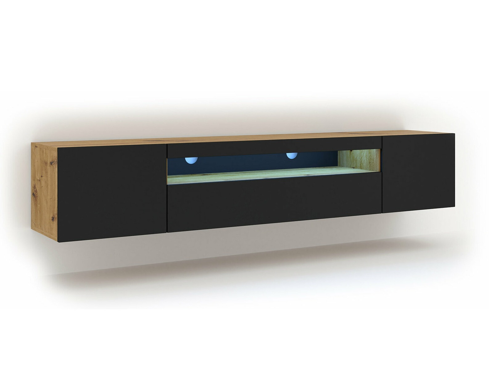 TV-alus Morteo 104 (Artisan tamm + Must)