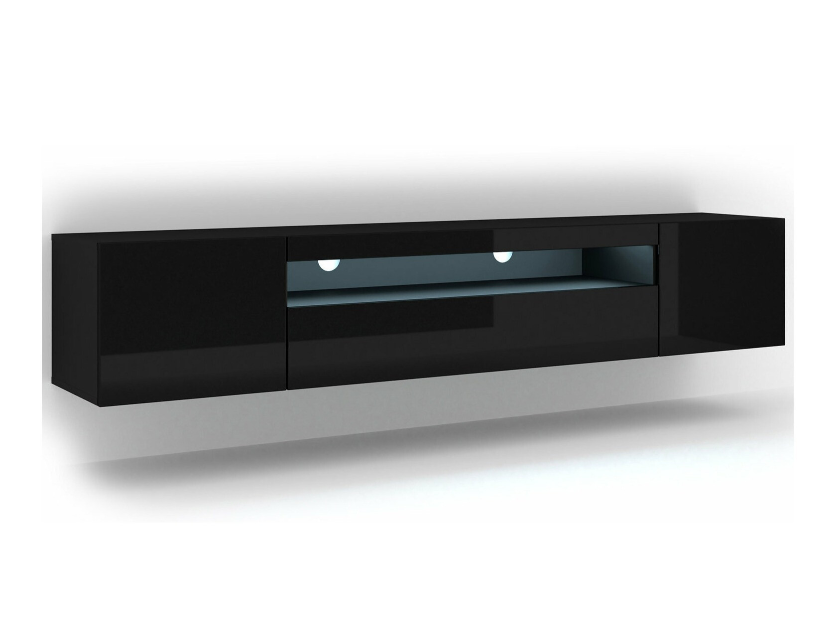 TV-alus Morteo 104 (Must + Läikiv must)