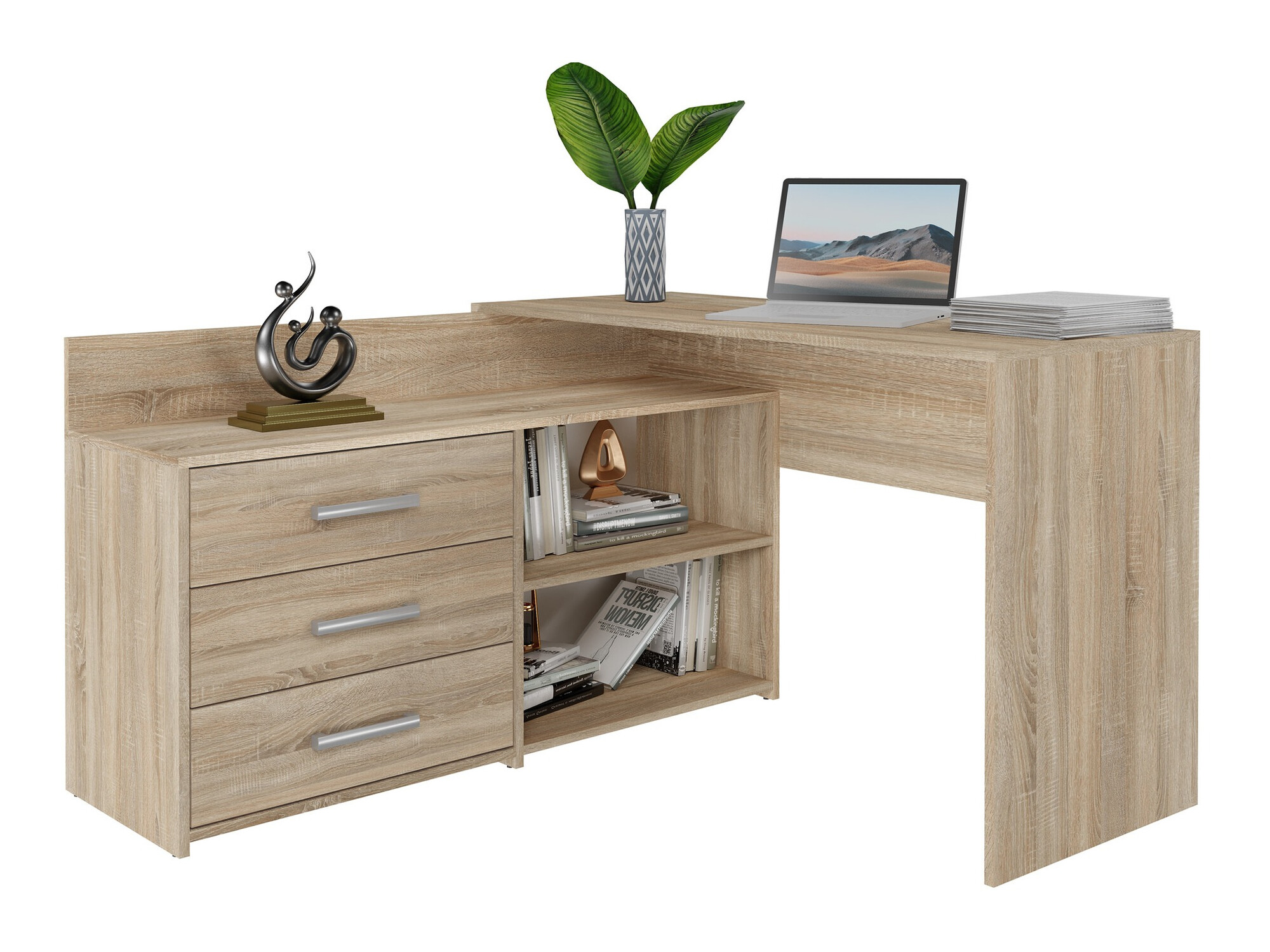 Kontori nurgalaud Mandeville 131 (Sonoma tamm)