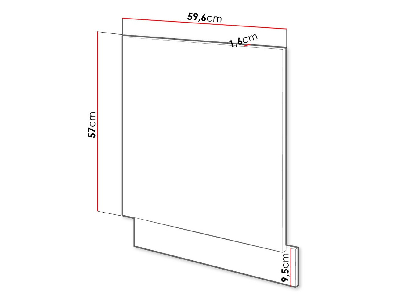 Nõudepesumasina uks Wood White 105