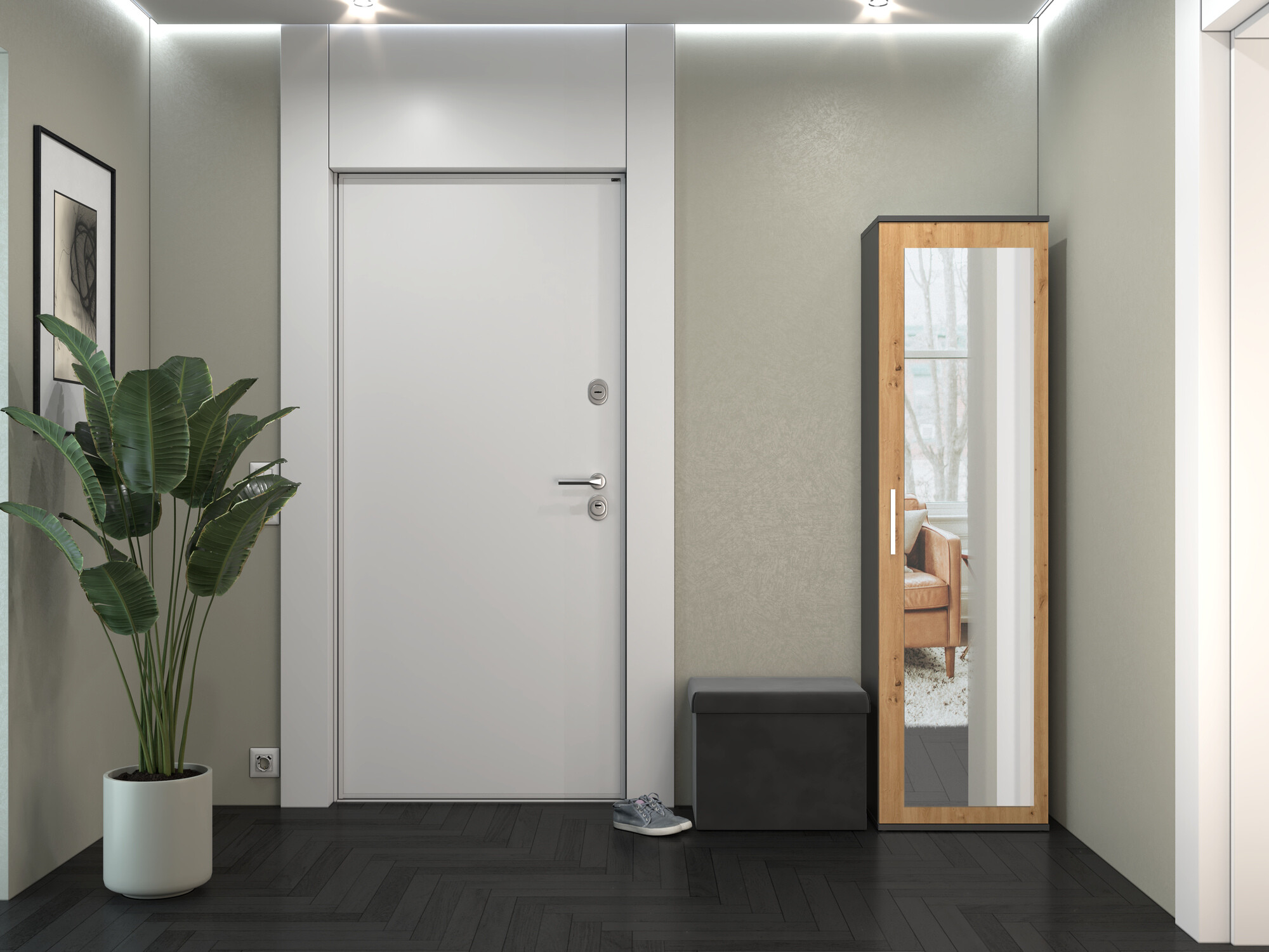 Riidekapp Mandeville 127 (Artisan tamm + Antratsiit)