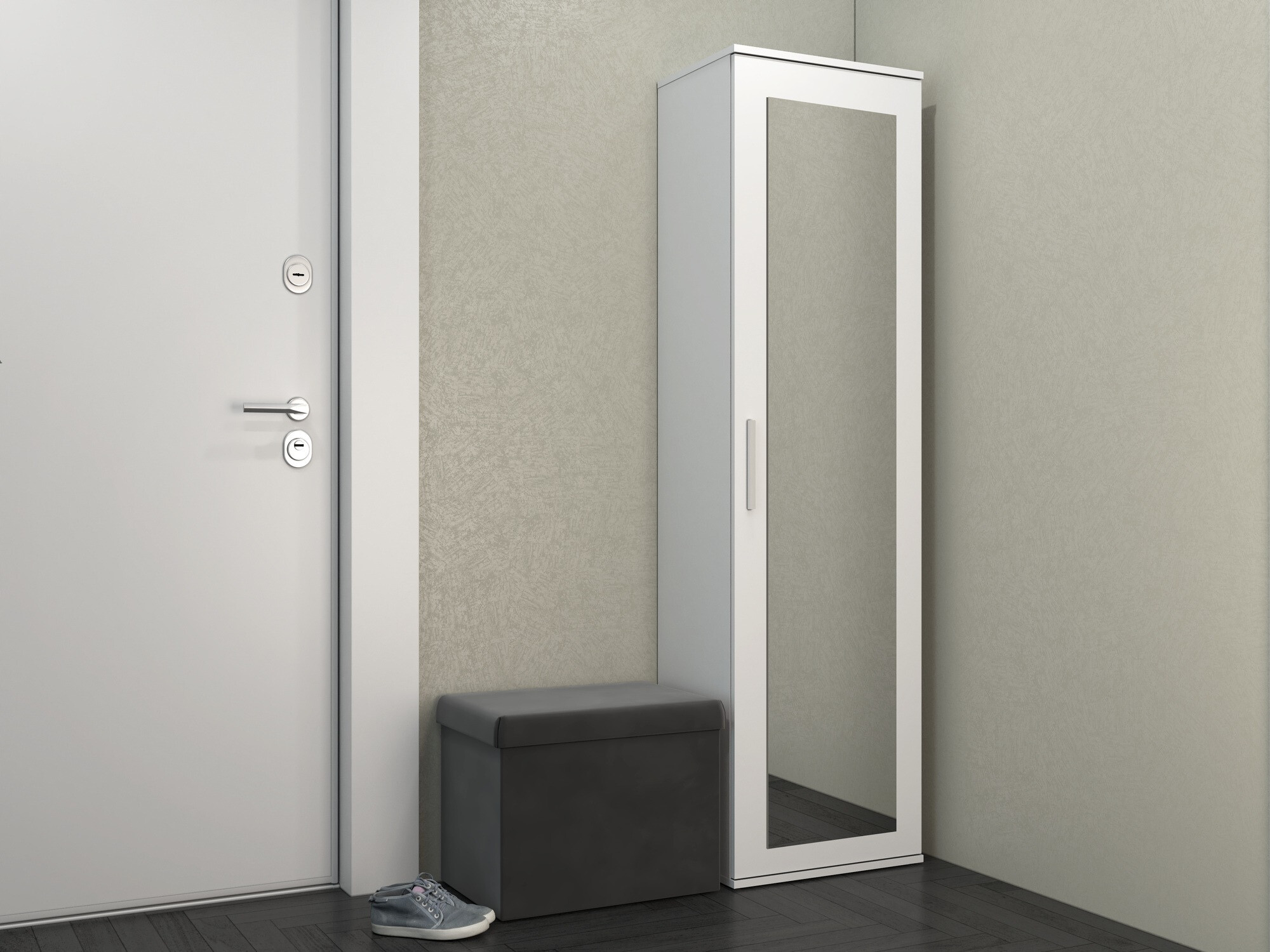 Riidekapp Mandeville 127 (Matt valge)