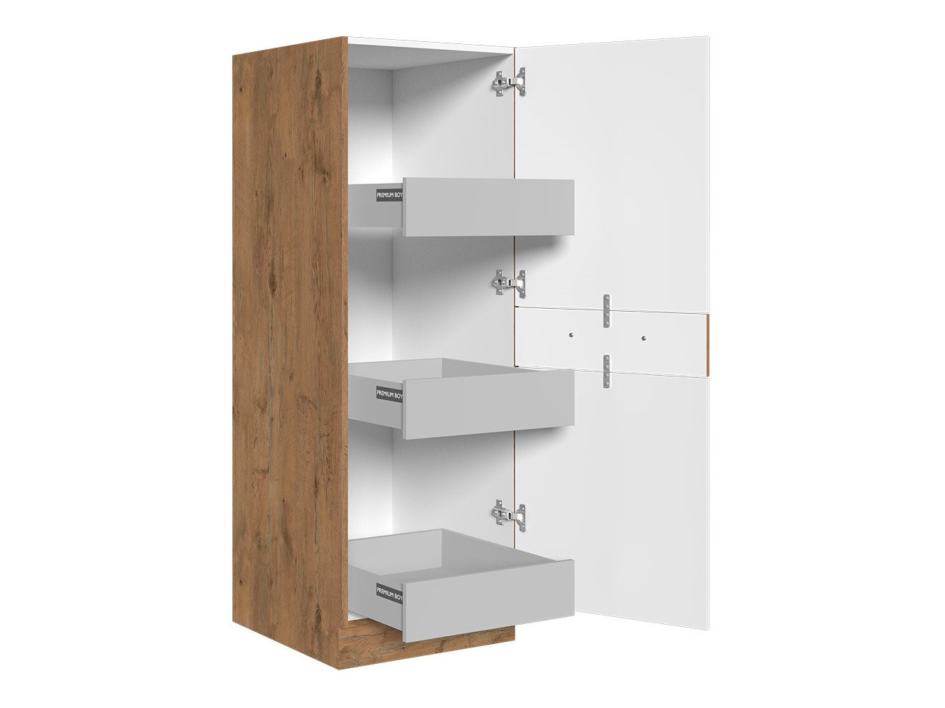 Sahtli ja ustega moodulkapp Wood Dark 120