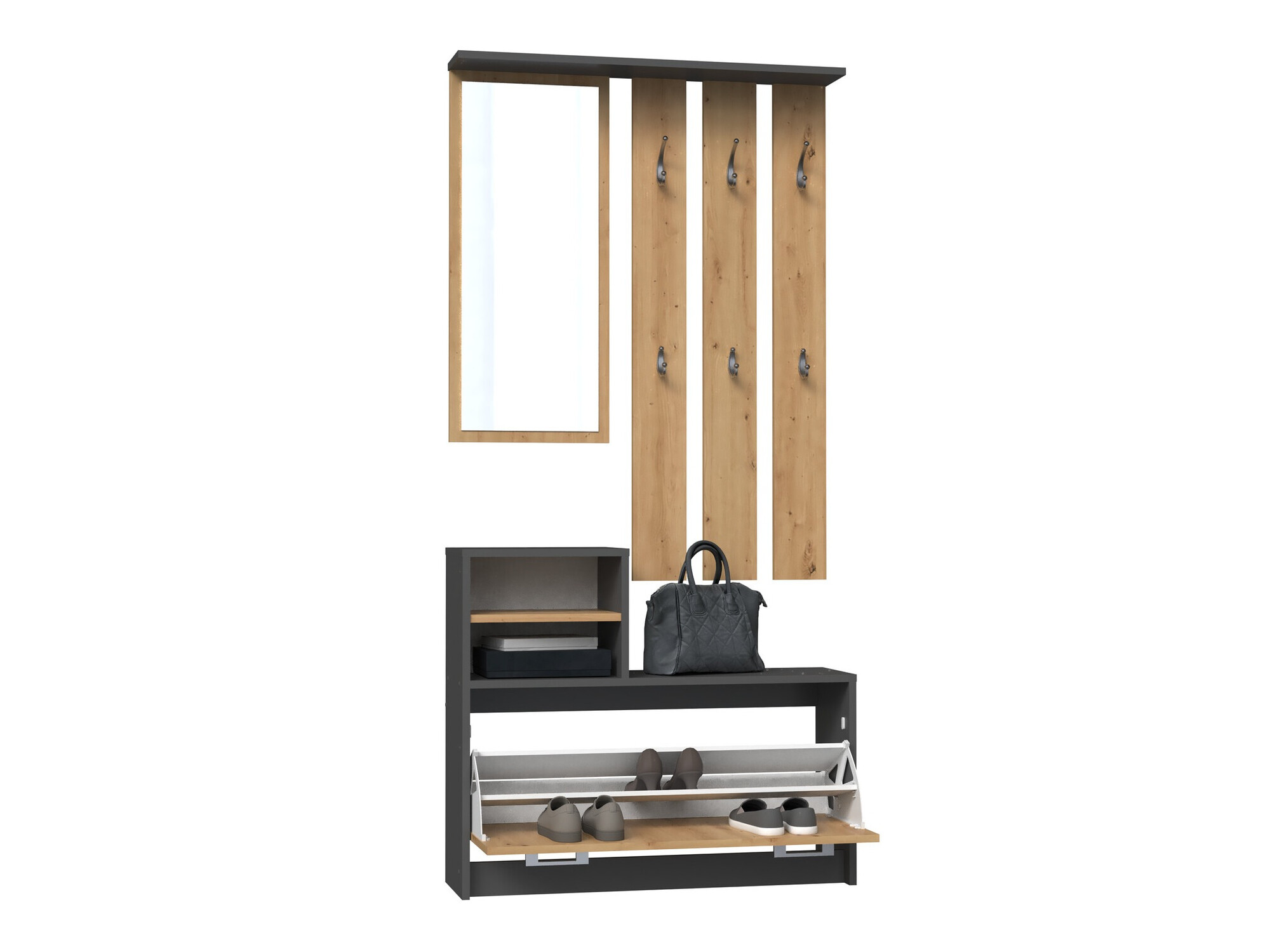 Esikukomplekt Mandeville 144 (Artisan tamm + Antratsiit)