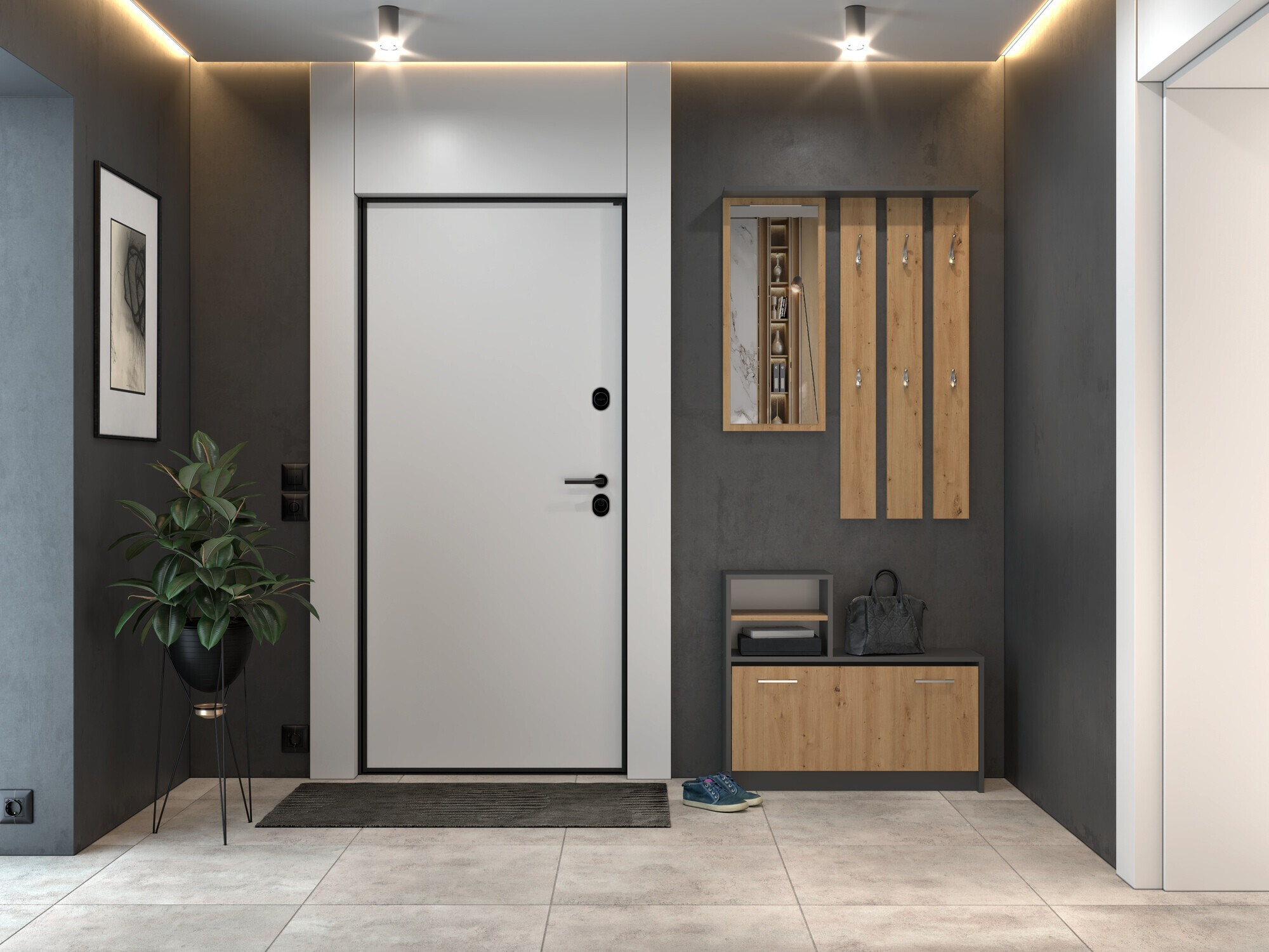 Esikukomplekt Mandeville 144 (Artisan tamm + Antratsiit)