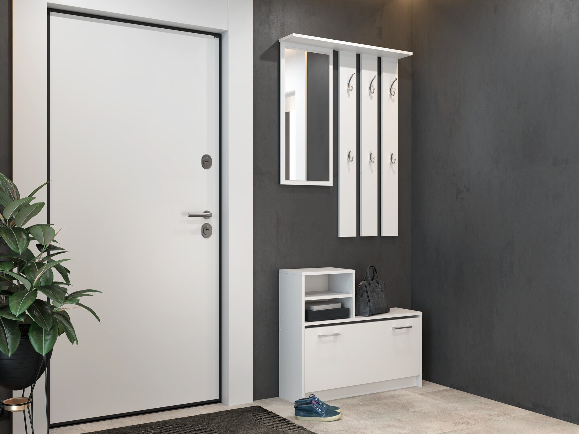 Esikukomplekt Mandeville 144 (Valge)