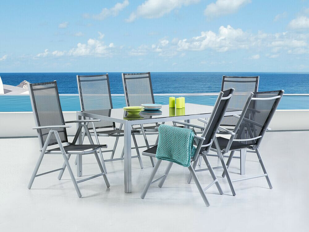 Laua ja toolide komplekt Berwyn 1970 (Must)