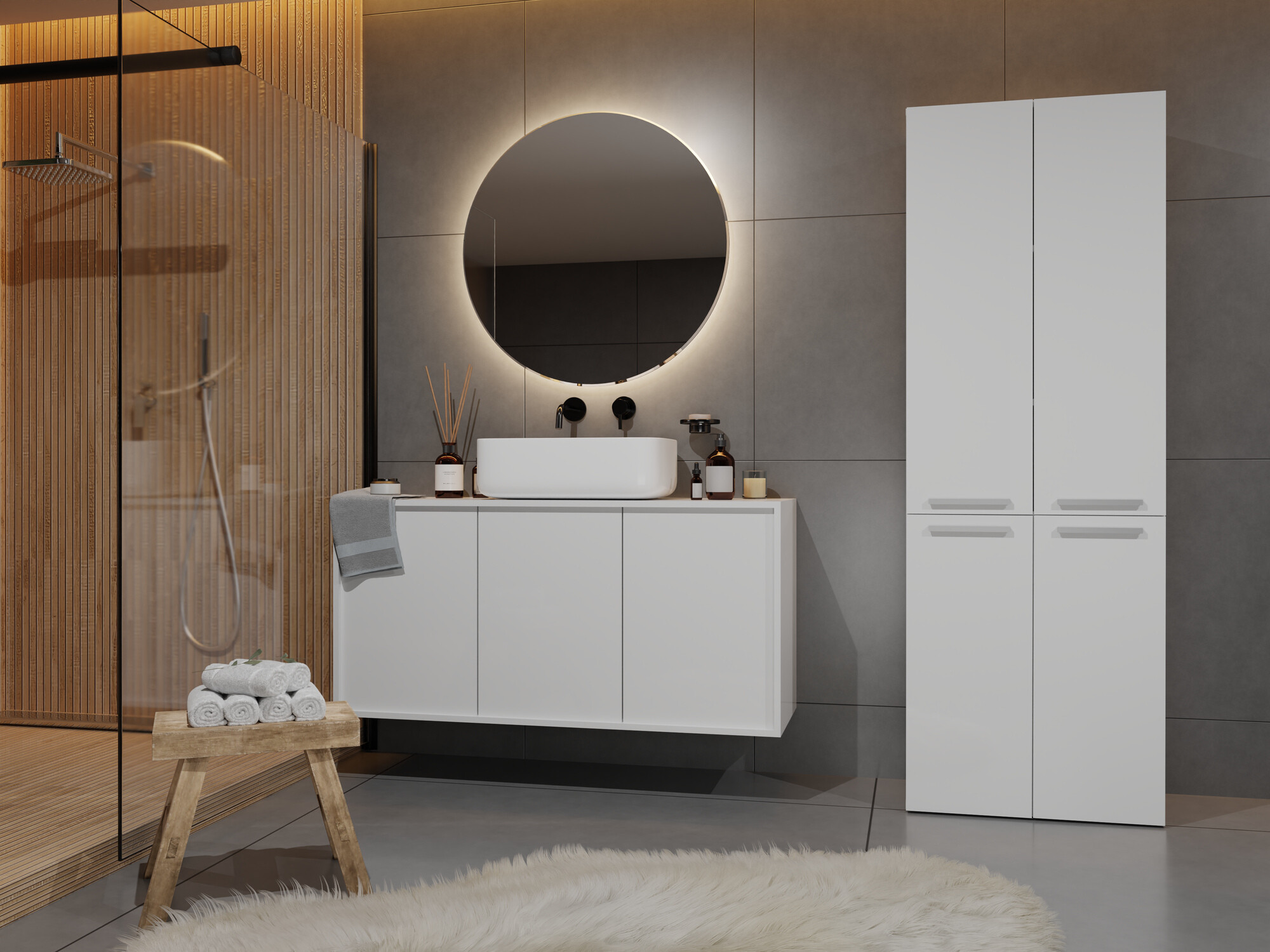 Vannitoa põrandakapp Nolmaru 102 (Valge)