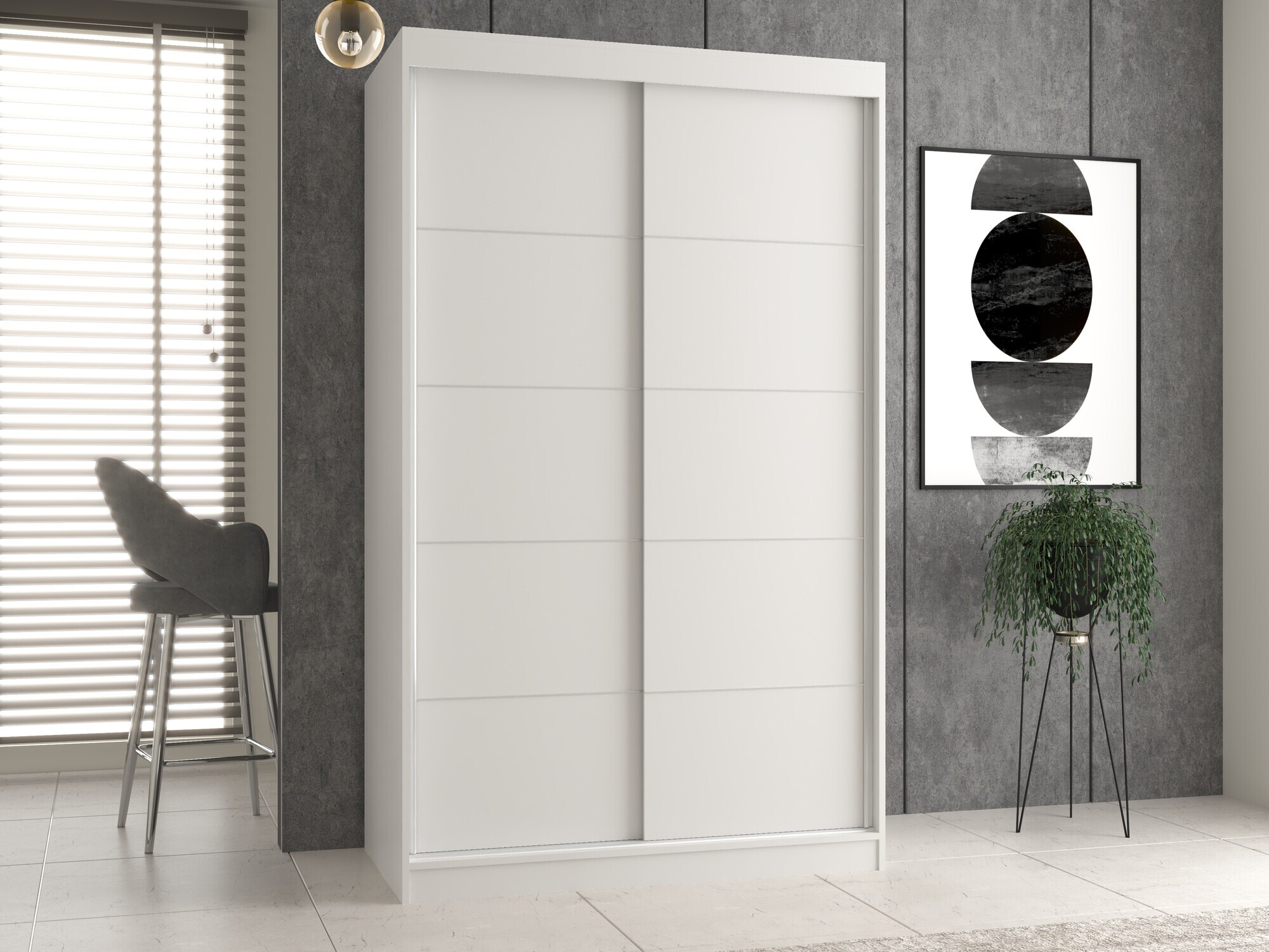 Riidekapp Mandeville 164 (Valge)