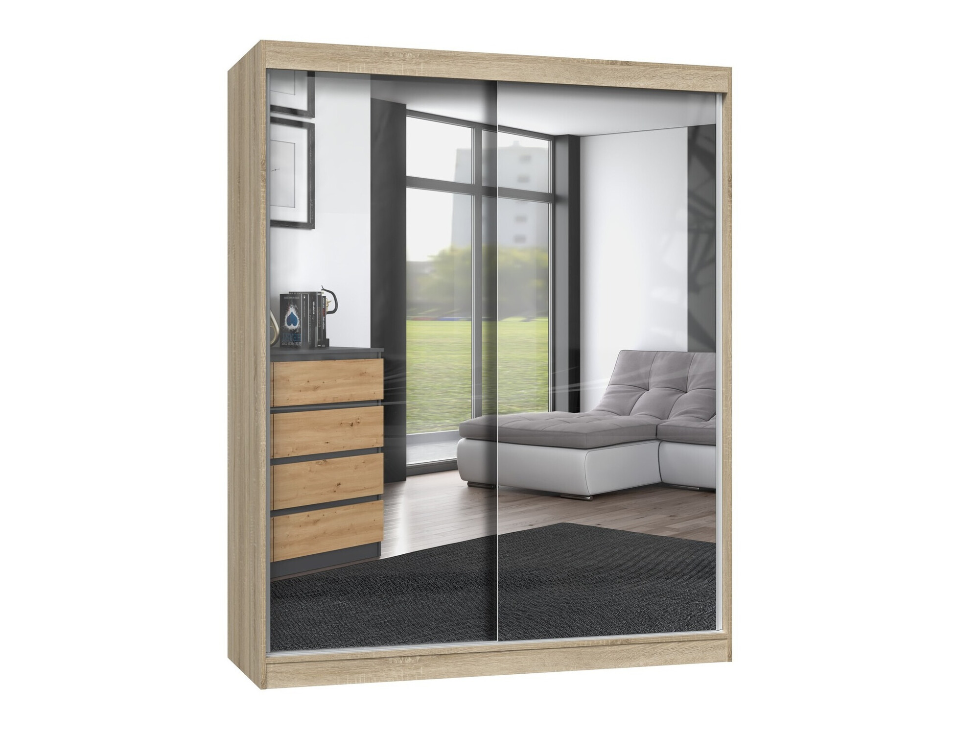 Riidekapp Mandeville 165 (Sonoma tamm)