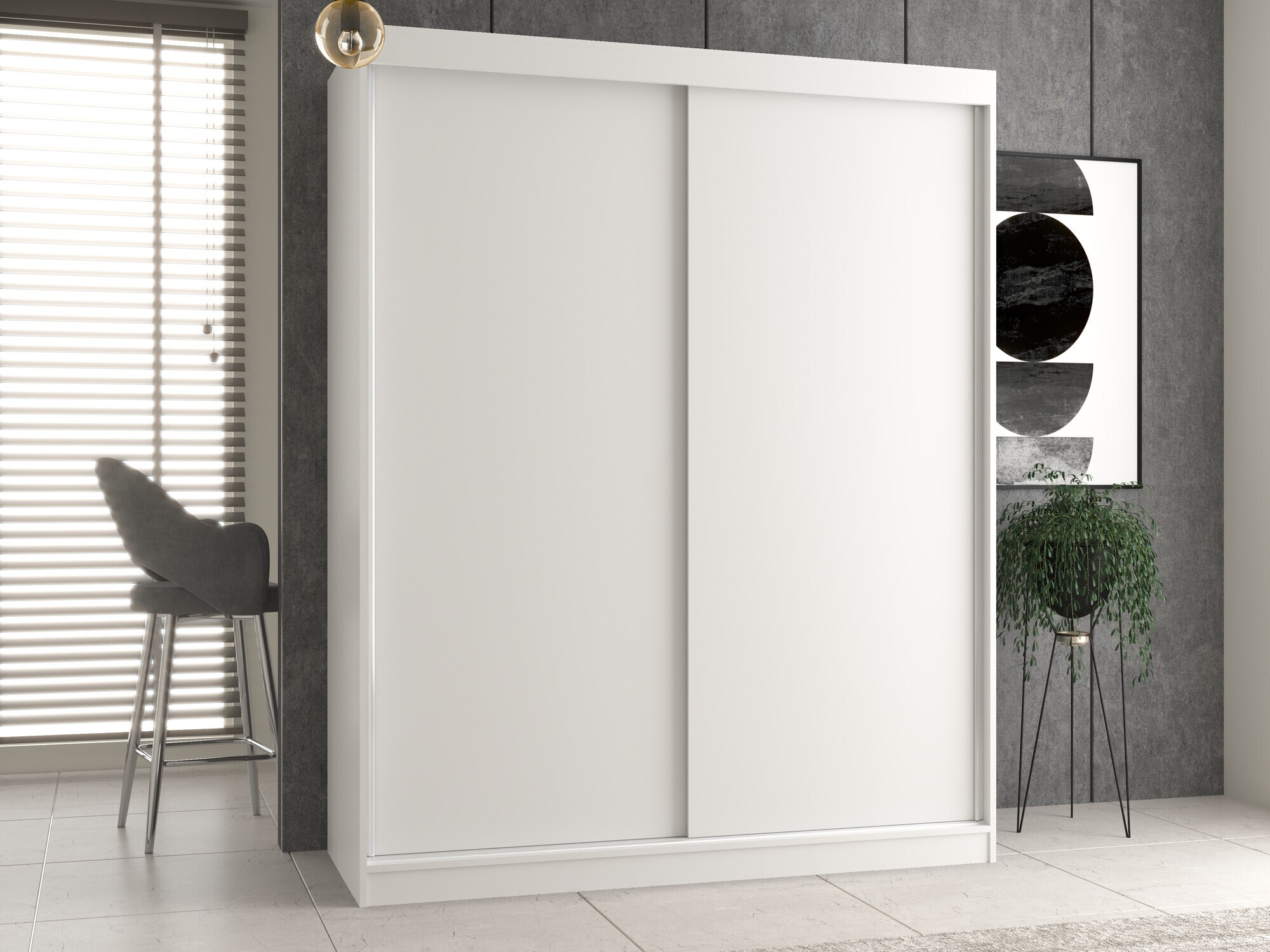 Riidekapp Mandeville 167 (Valge)