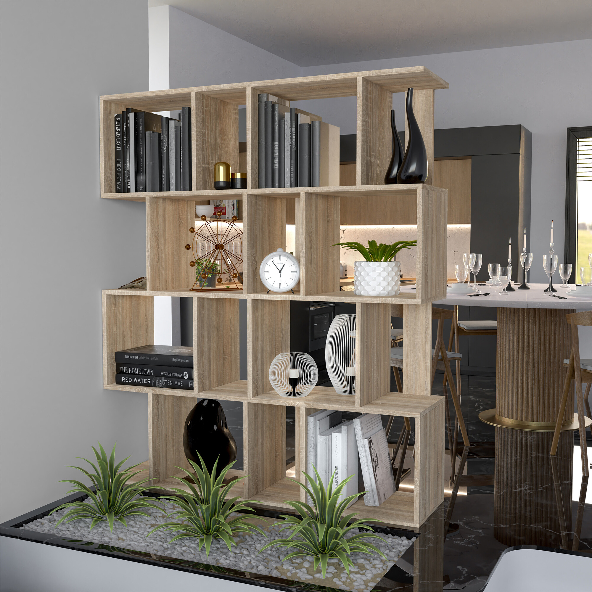 Riiul Mandeville 160 (Sonoma tamm)