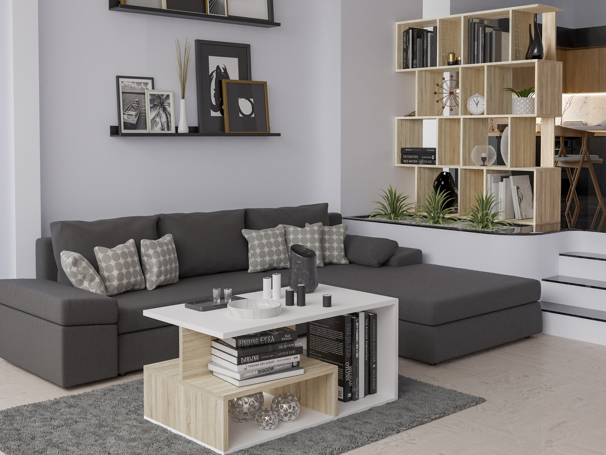 Riiul Mandeville 160 (Sonoma tamm)