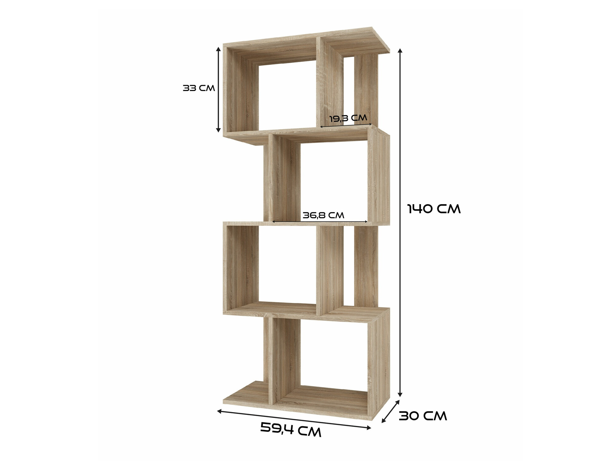 Riiul Mandeville 160 (Sonoma tamm)