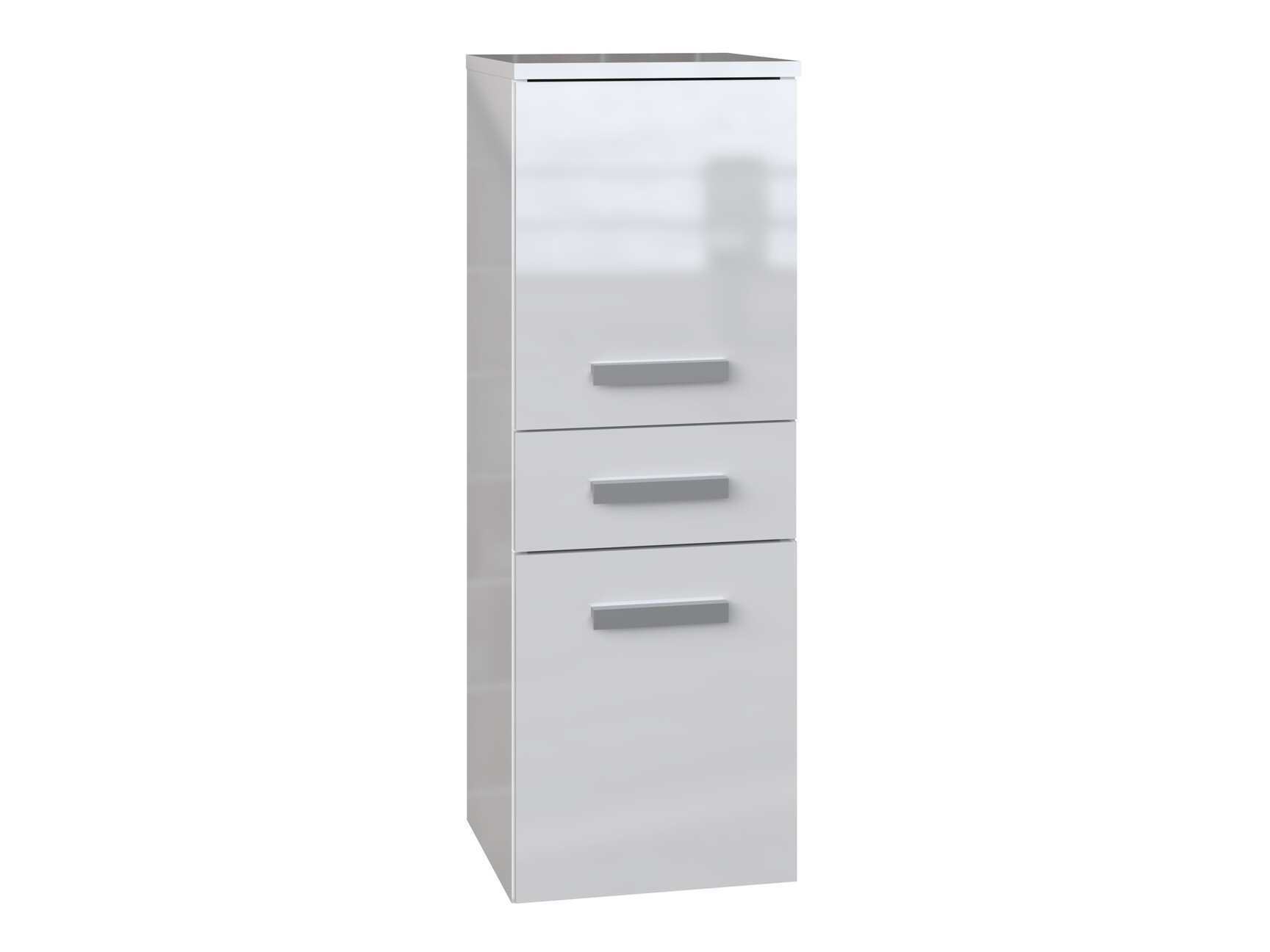 Vannitoa põrandakapp Nolmaru 108 (Valge + Läikiv valge)