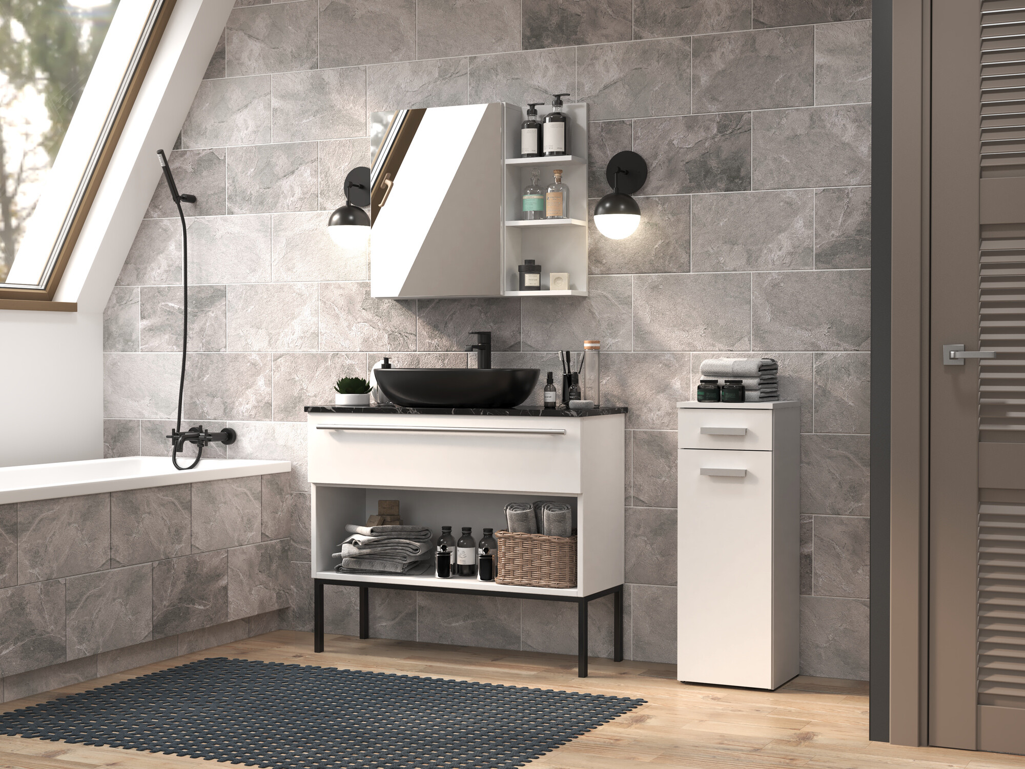 Vannitoa põrandakapp Nolmaru 109 (Valge)