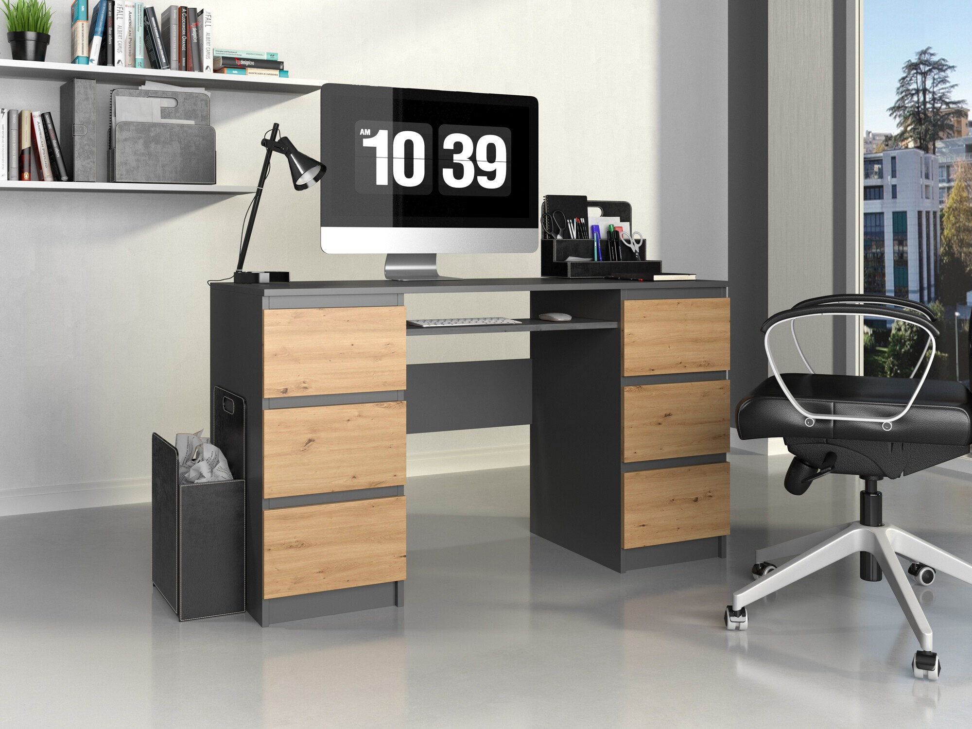 Kirjutuslaud Mandeville 178 (Antratsiit + Artisan tamm)