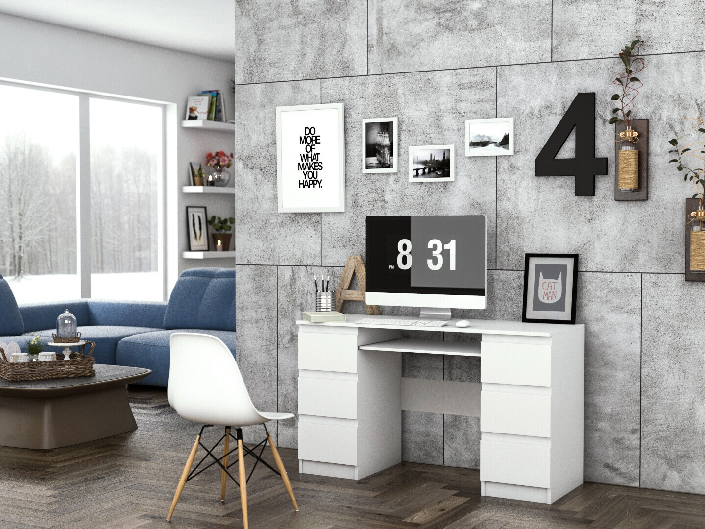 Kirjutuslaud Mandeville 178 (Valge)