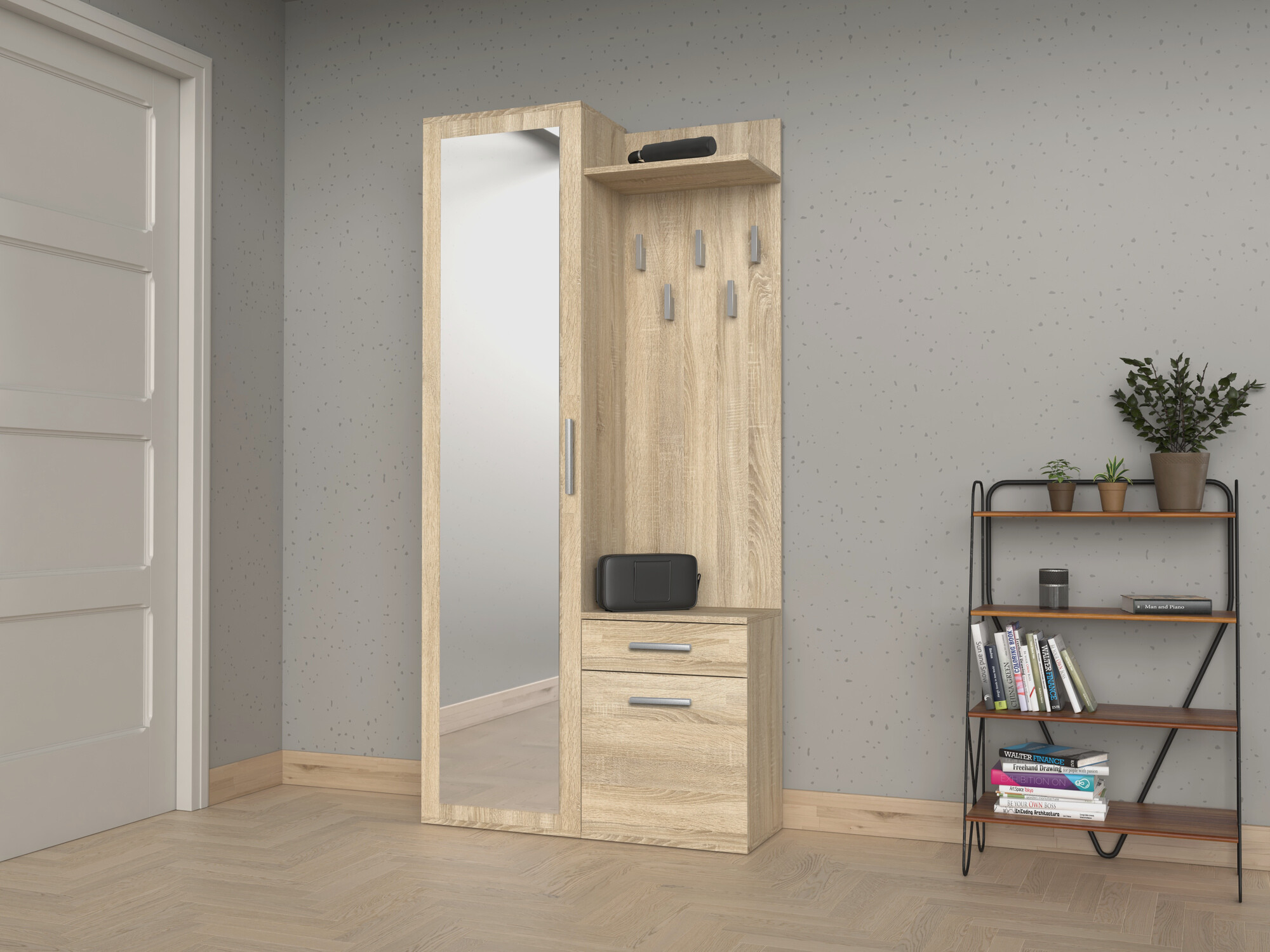 Riidekapp Mandeville 127 (Sonoma tamm)