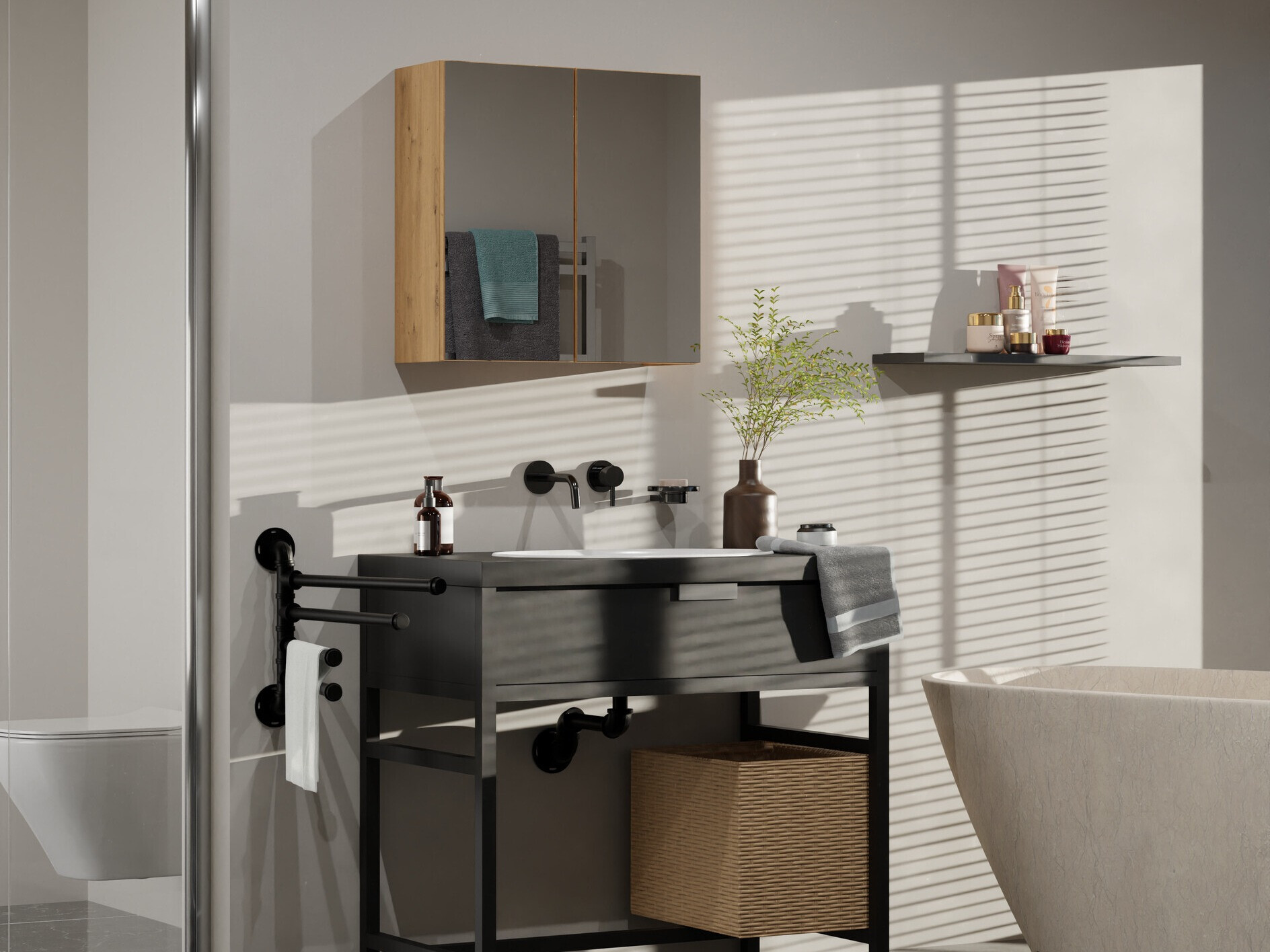 Vannitoa peegelkapid Balelbo 101 (Artisan tamm)