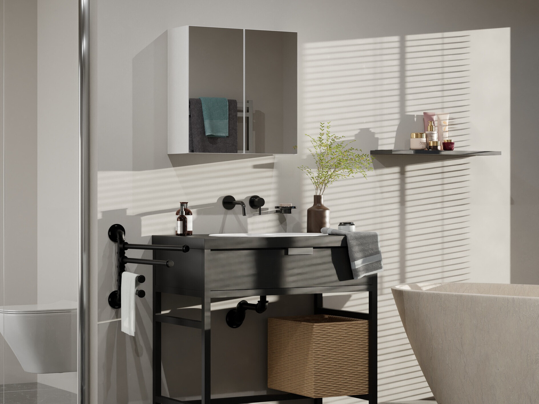 Vannitoa peegelkapid Balelbo 101 (Valge)