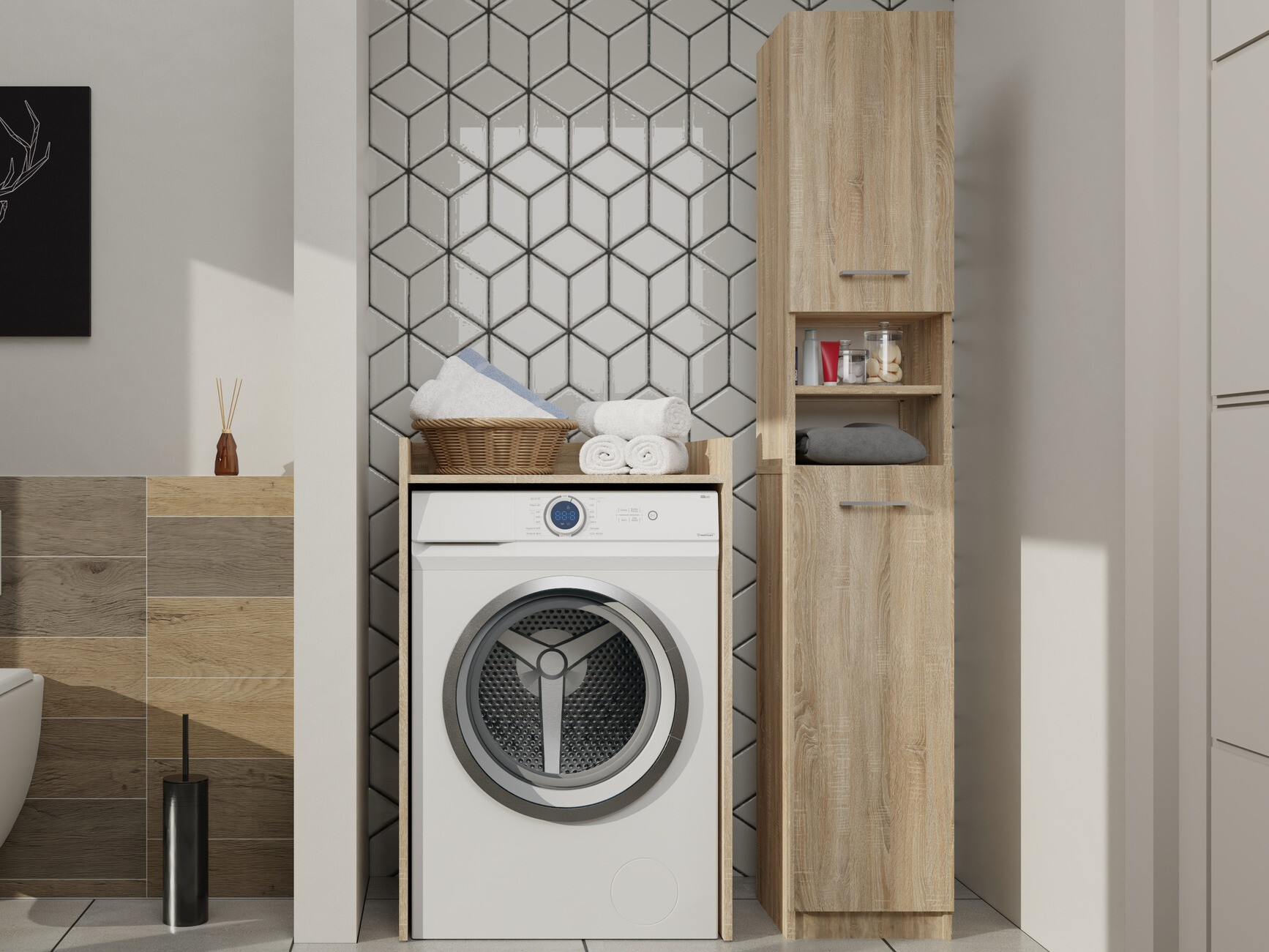 Vannitoa põrandakapp Balelbo 102 (Sonoma tamm)