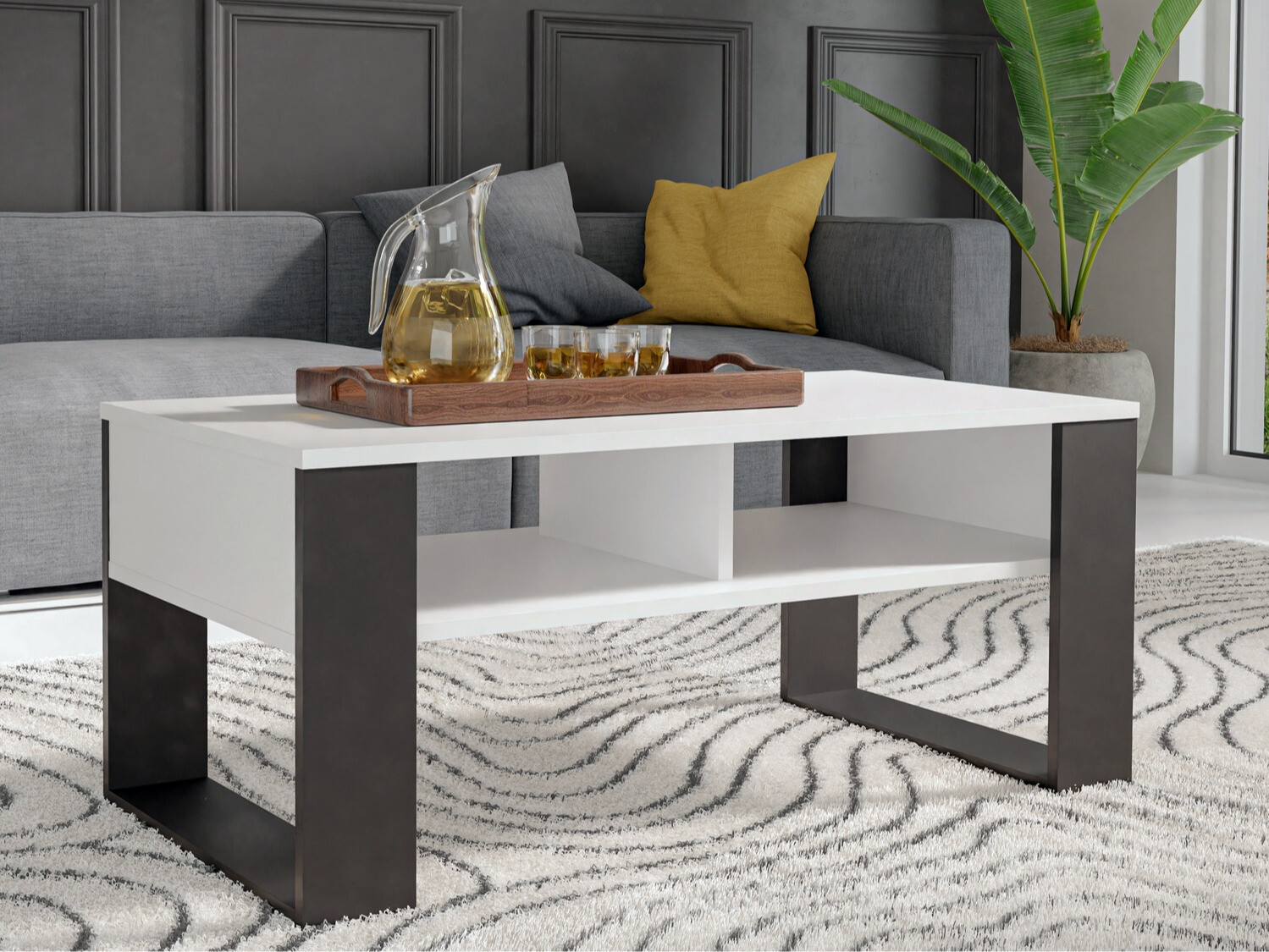 Diivanilaud Mandeville 209 (Valge + Must)