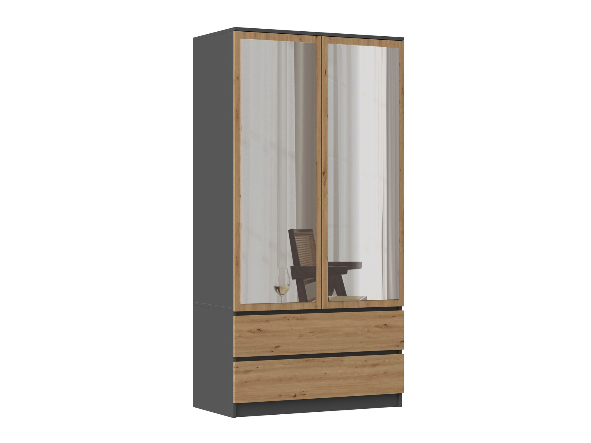 Riidekapp Elbvelu 116 (Antratsiit + Artisan tamm)