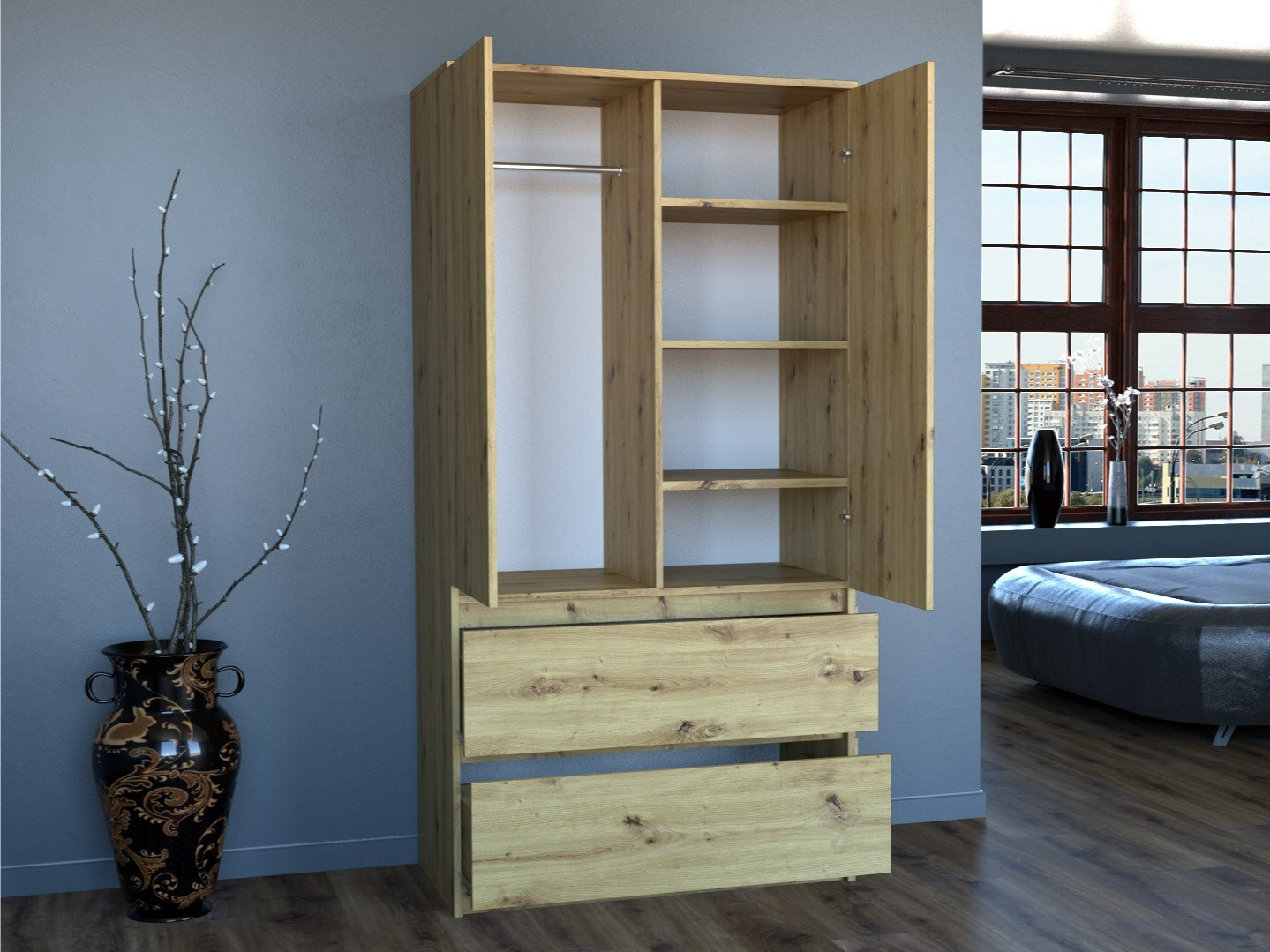 Riidekapp Elbvelu 116 (Artisan tamm)