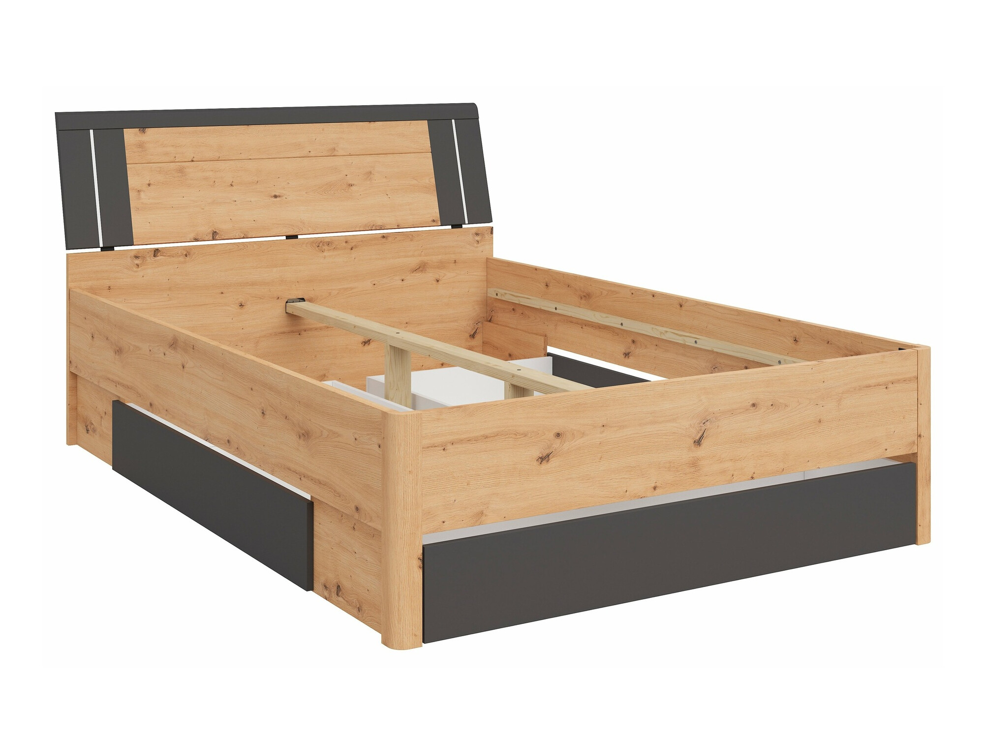 Voodi Nolalo 103 (Artisan tamm + Grafiit)