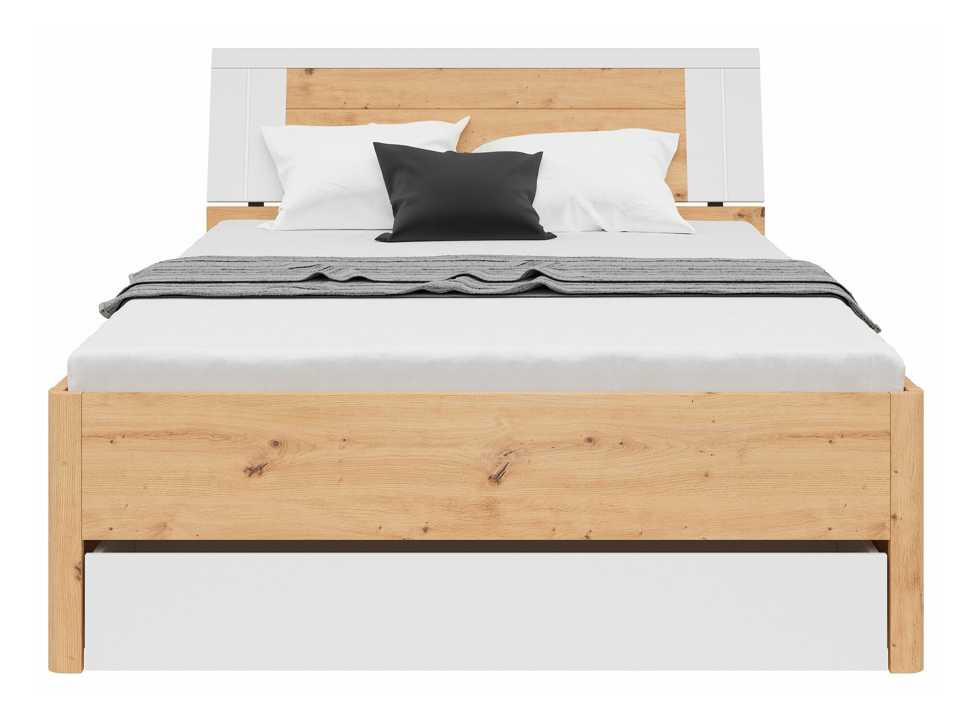 Voodi Nolalo 103 (Artisan tamm + Valge)