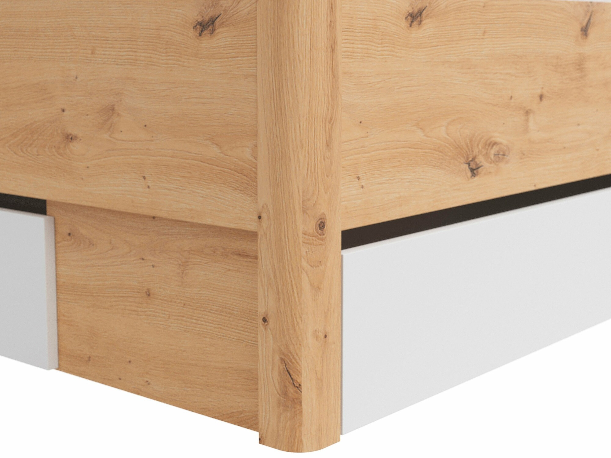 Voodi Nolalo 103 (Artisan tamm + Valge)