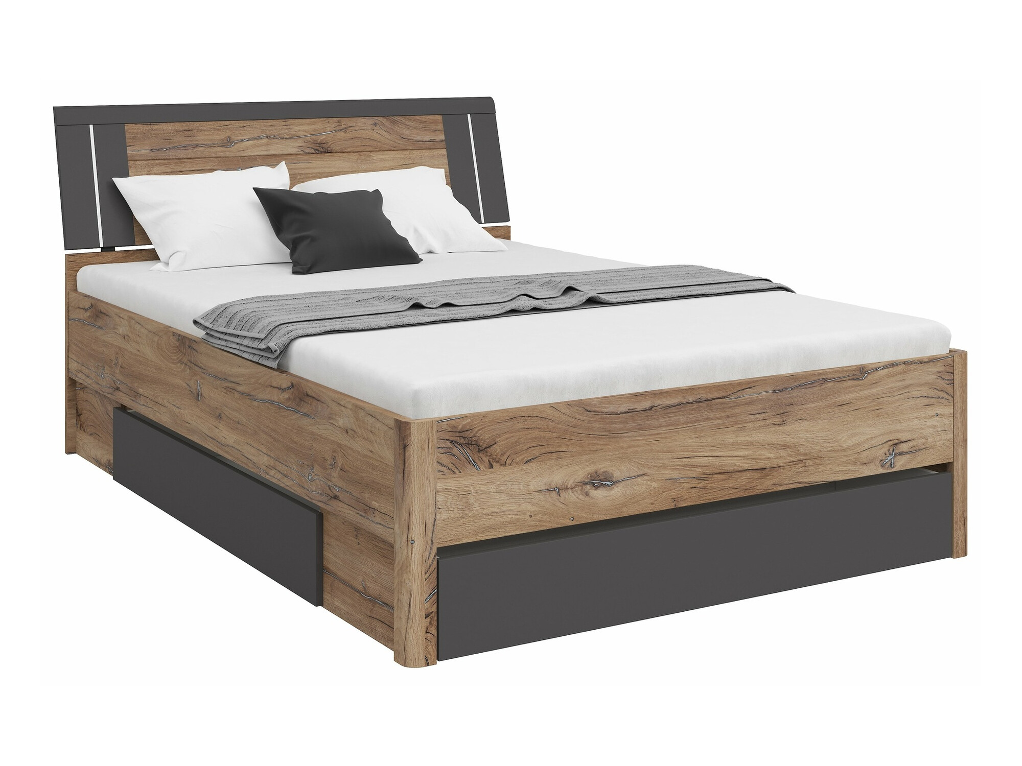 Voodi Nolalo 103 (Tume tamm + Grafiit)