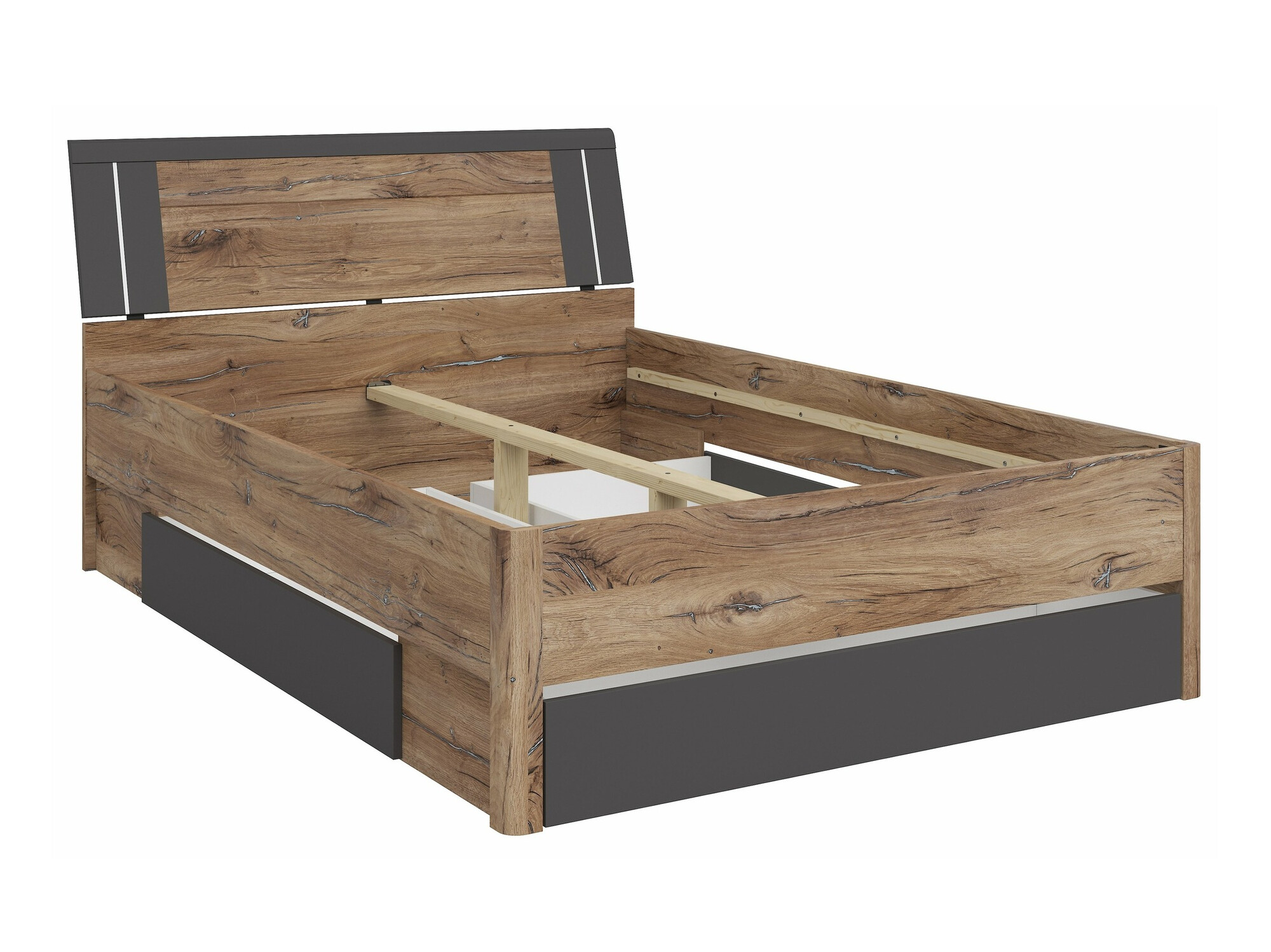 Voodi Nolalo 103 (Tume tamm + Grafiit)