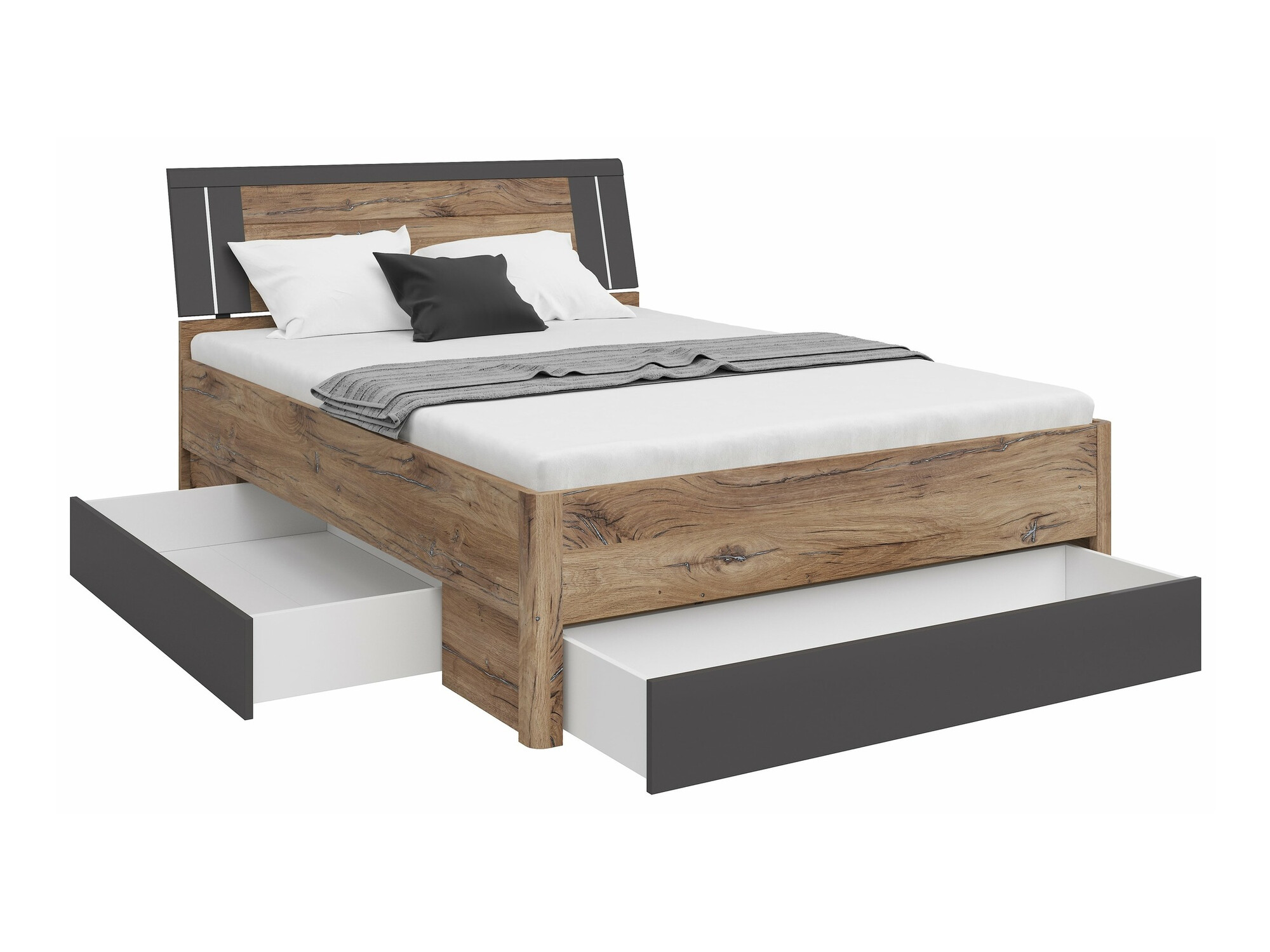 Voodi Nolalo 103 (Tume tamm + Grafiit)