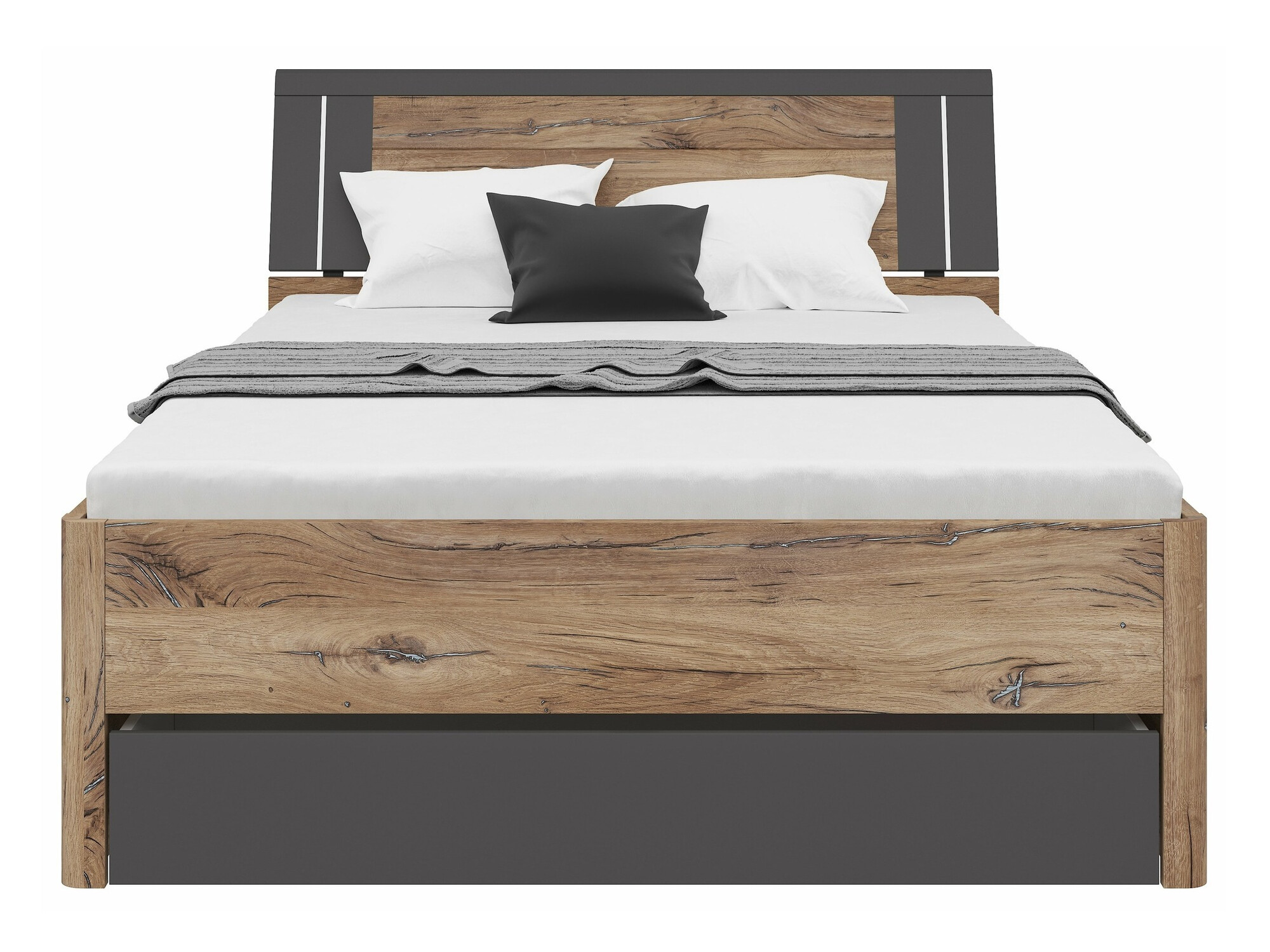 Voodi Nolalo 103 (Tume tamm + Grafiit)