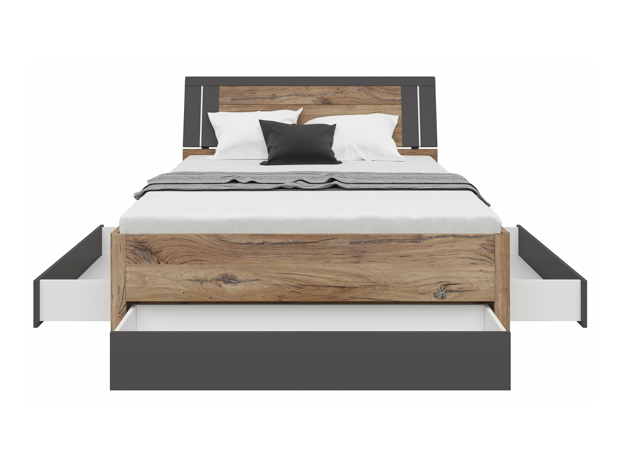 Voodi Nolalo 103 (Tume tamm + Grafiit)