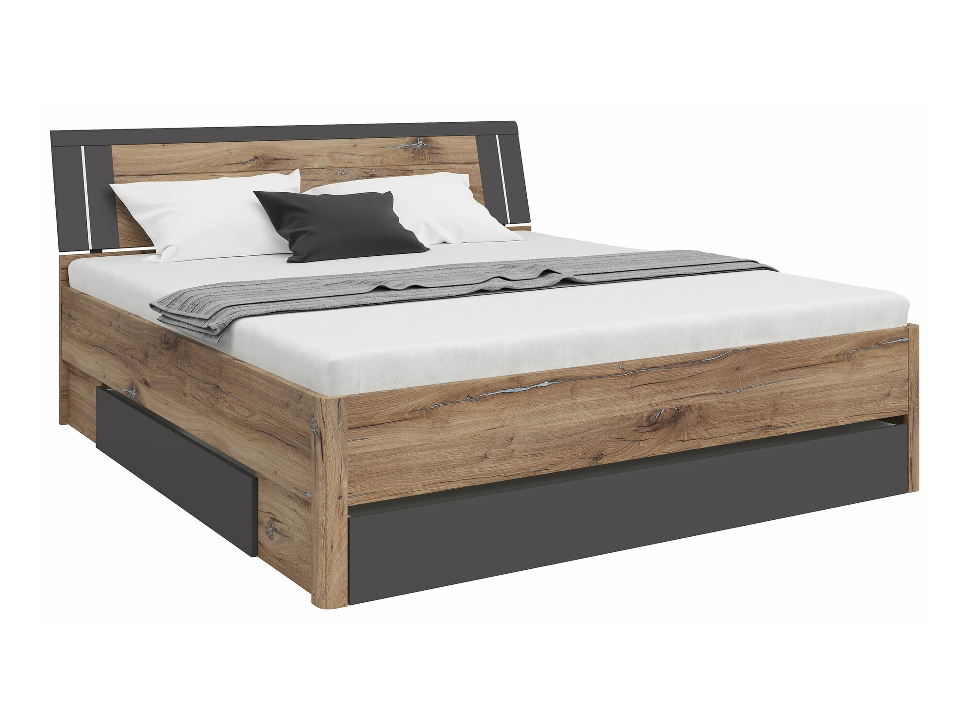 Voodi Nolalo 103 (Tume tamm + Grafiit)