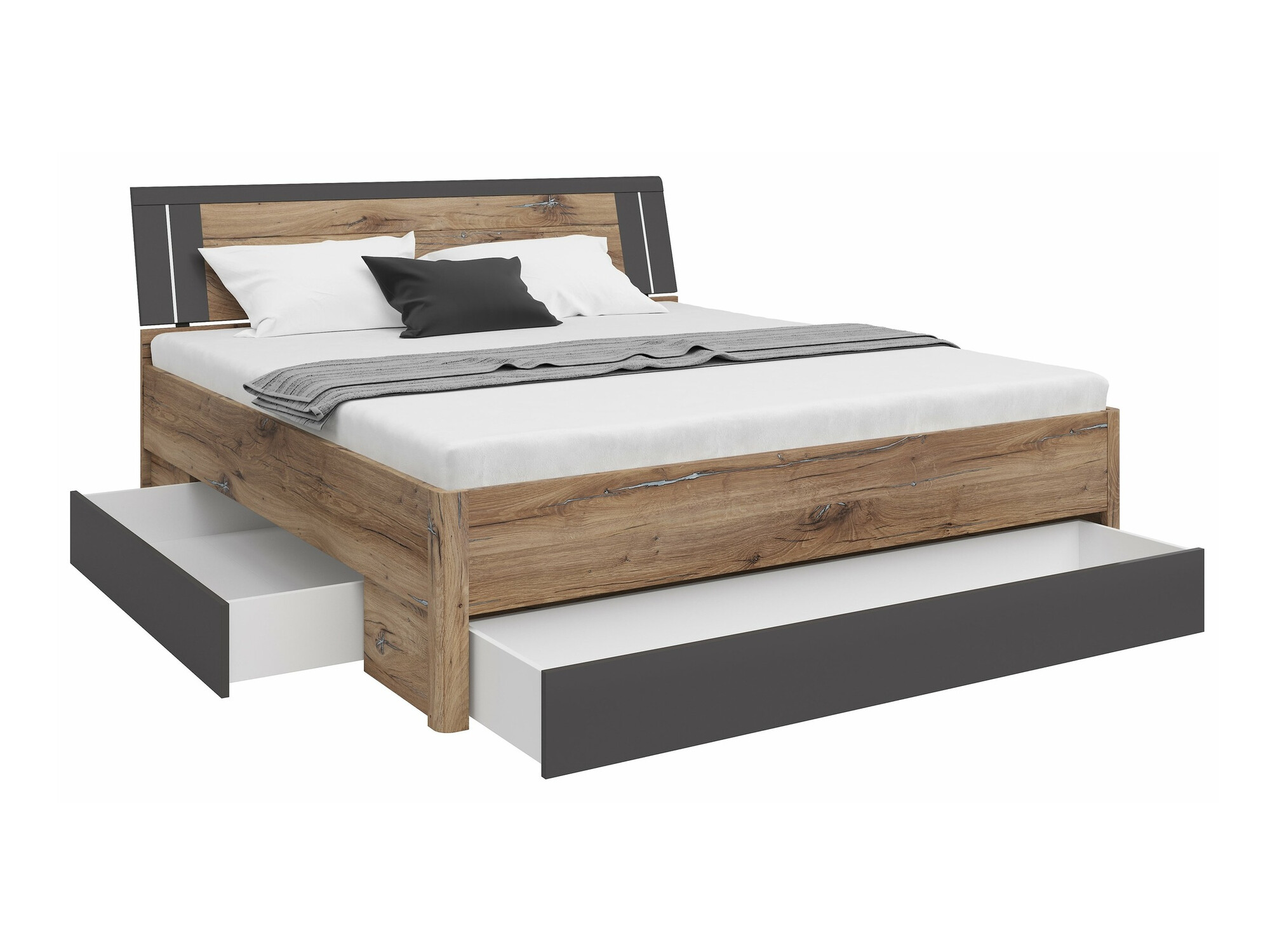 Voodi Nolalo 103 (Tume tamm + Grafiit)