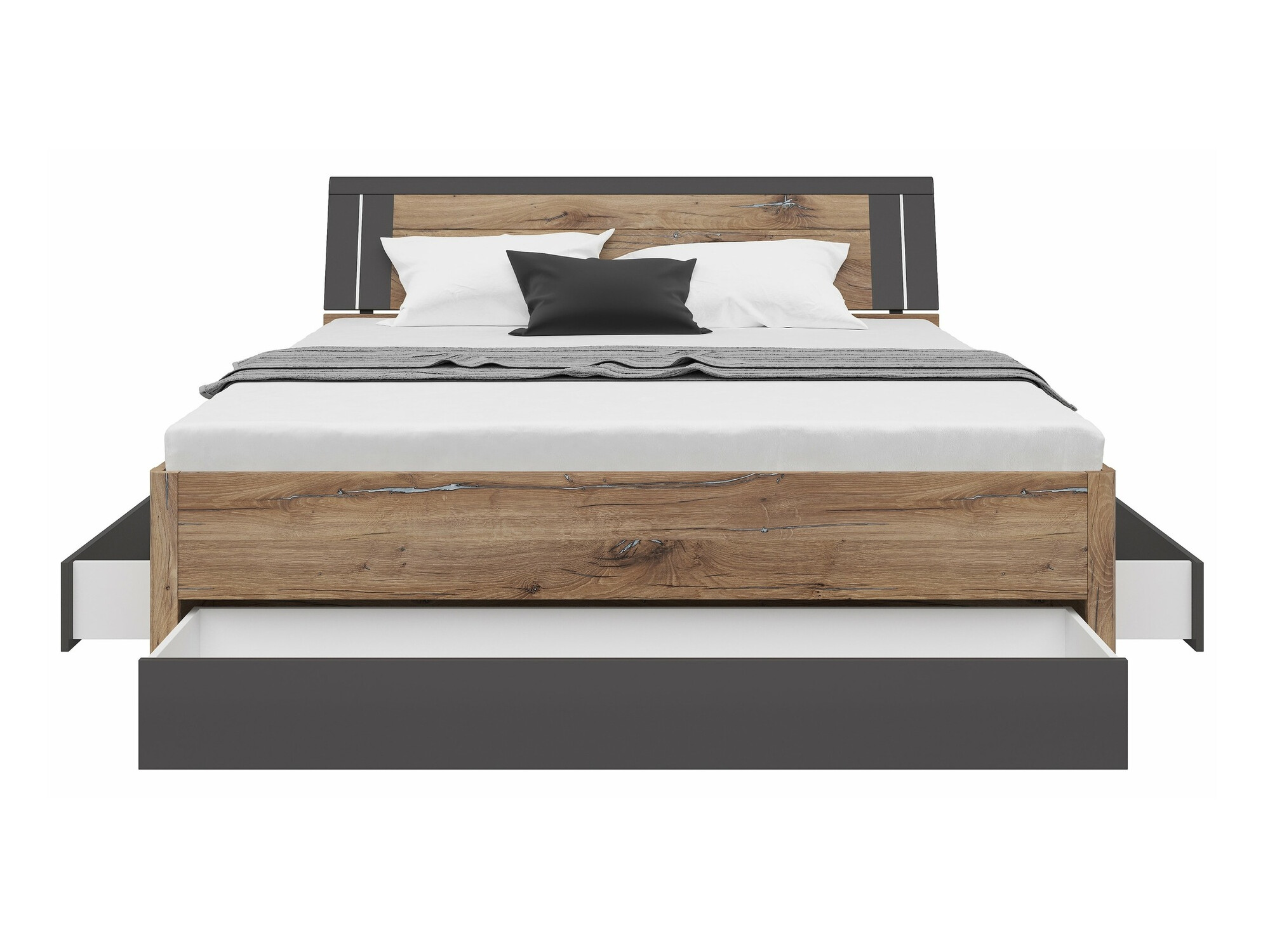 Voodi Nolalo 103 (Tume tamm + Grafiit)