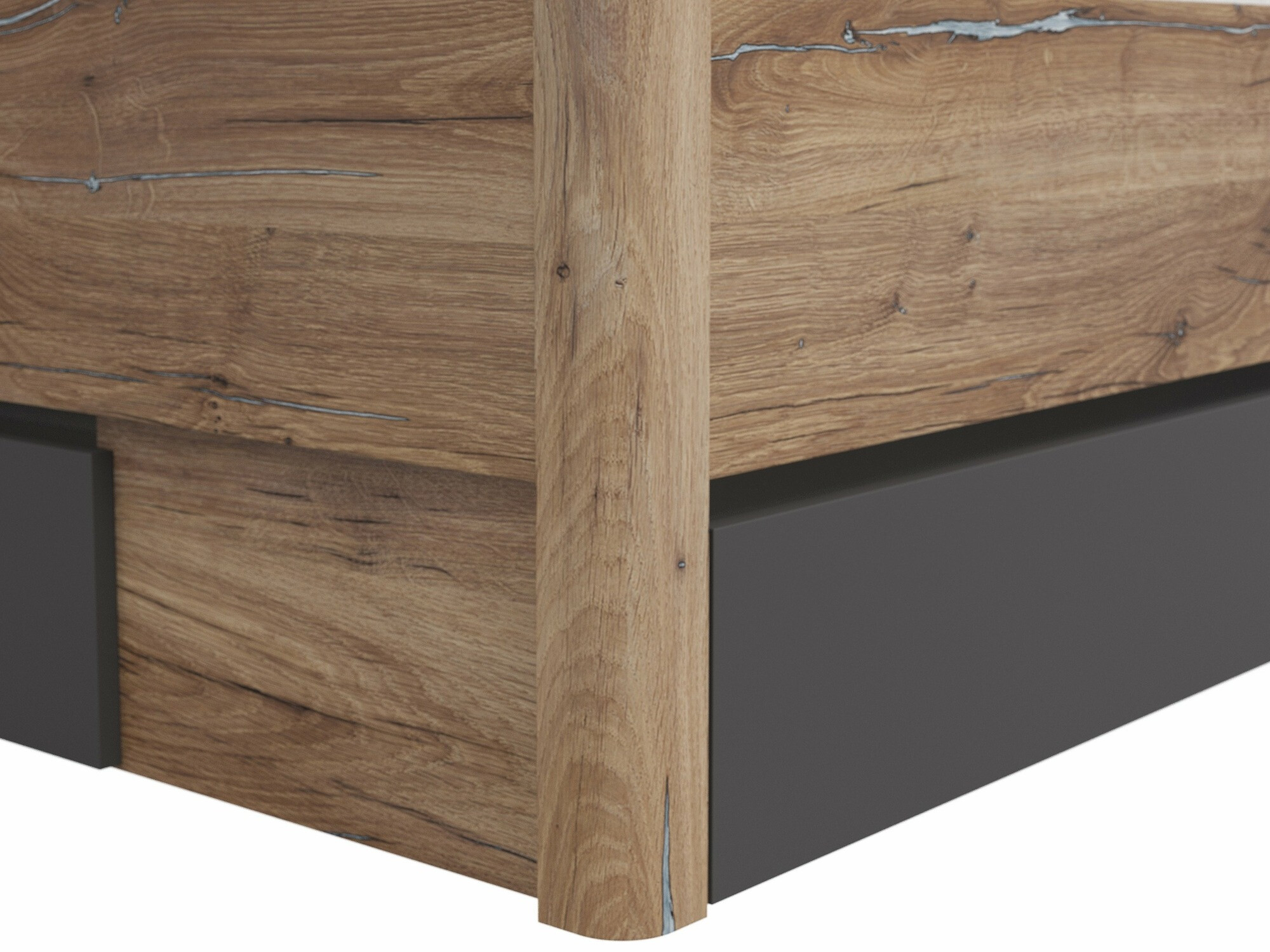 Voodi Nolalo 103 (Tume tamm + Grafiit)