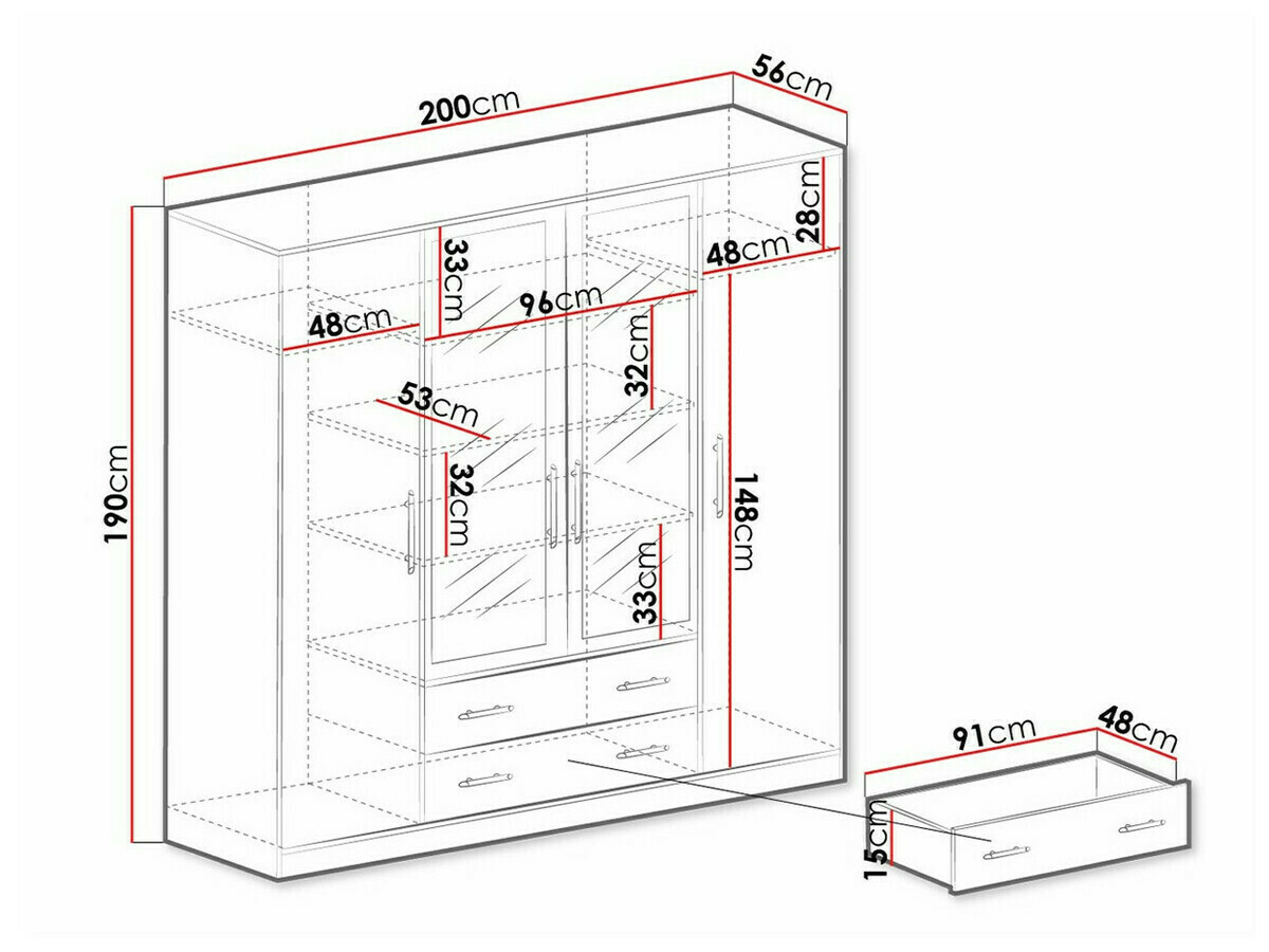 Riidekapp Cavmero 101 (Artisan tamm)