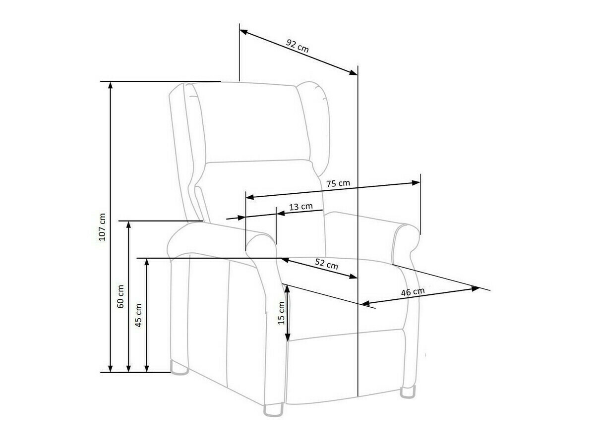 Tugitool recliner Houston 878 (Pruun)