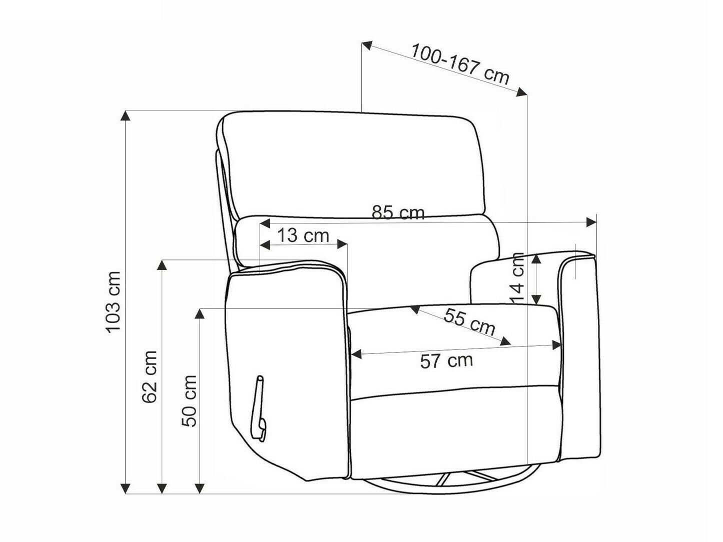 Tugitool recliner Houston 1669 (Hall)