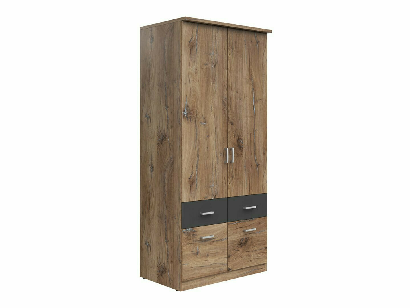 Riidekapp Boston 533 (Tume tamm + Grafiit)